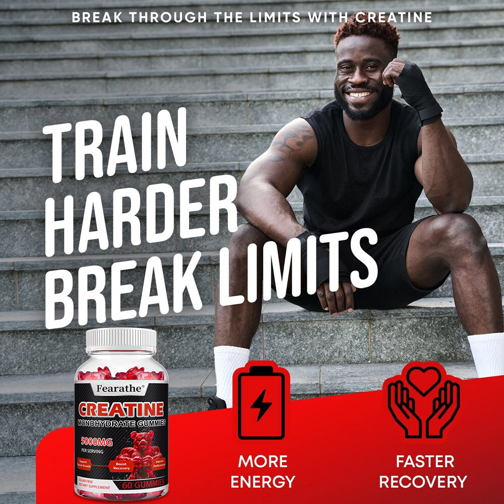 Creatine Monohydrate 5000 Mg Promotes Muscle Growth And Recovery 60Gummies