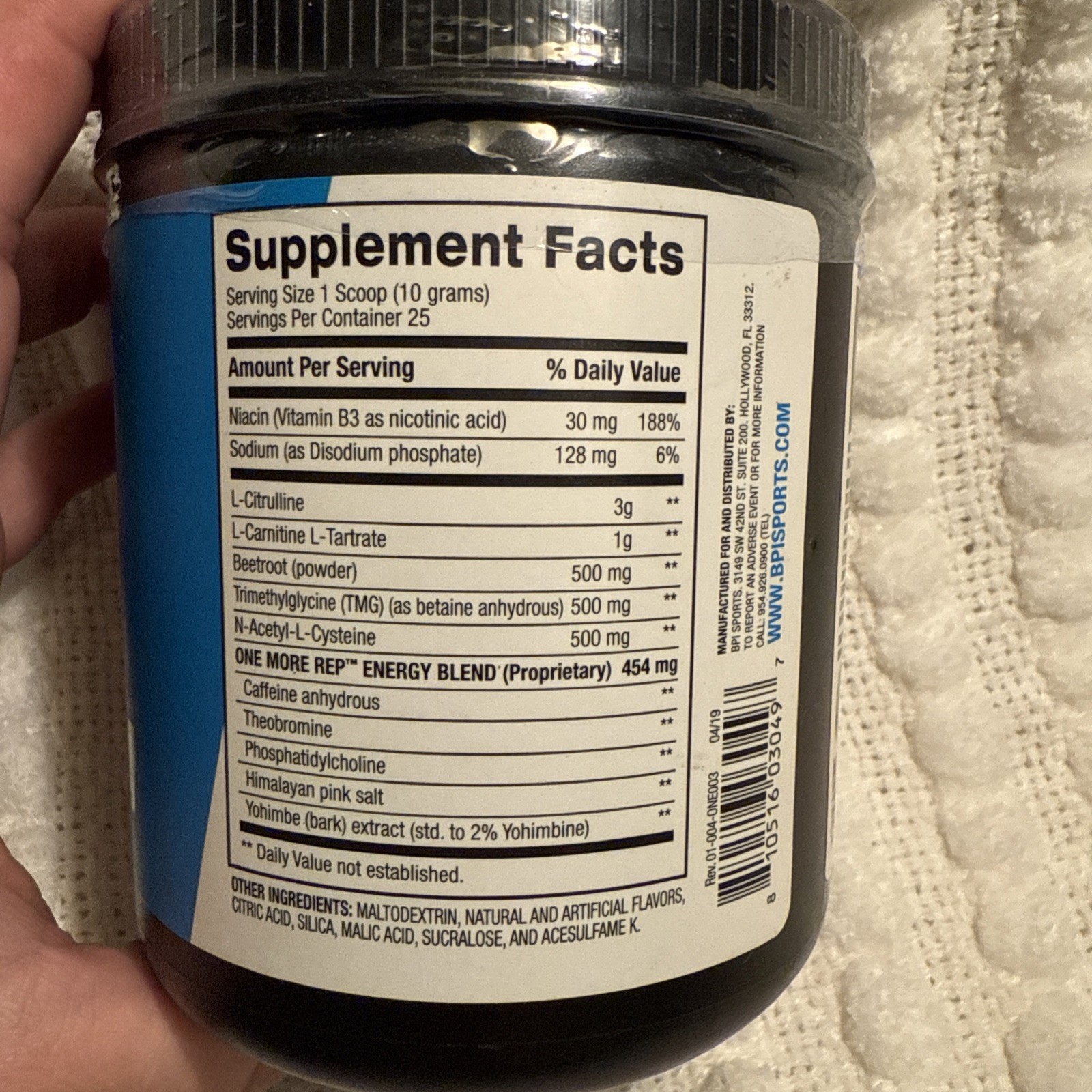 BPI Sports ONE MORE REP Berry Splash Legendary 1.M.R Perform – 25 Serv EXP:05/27