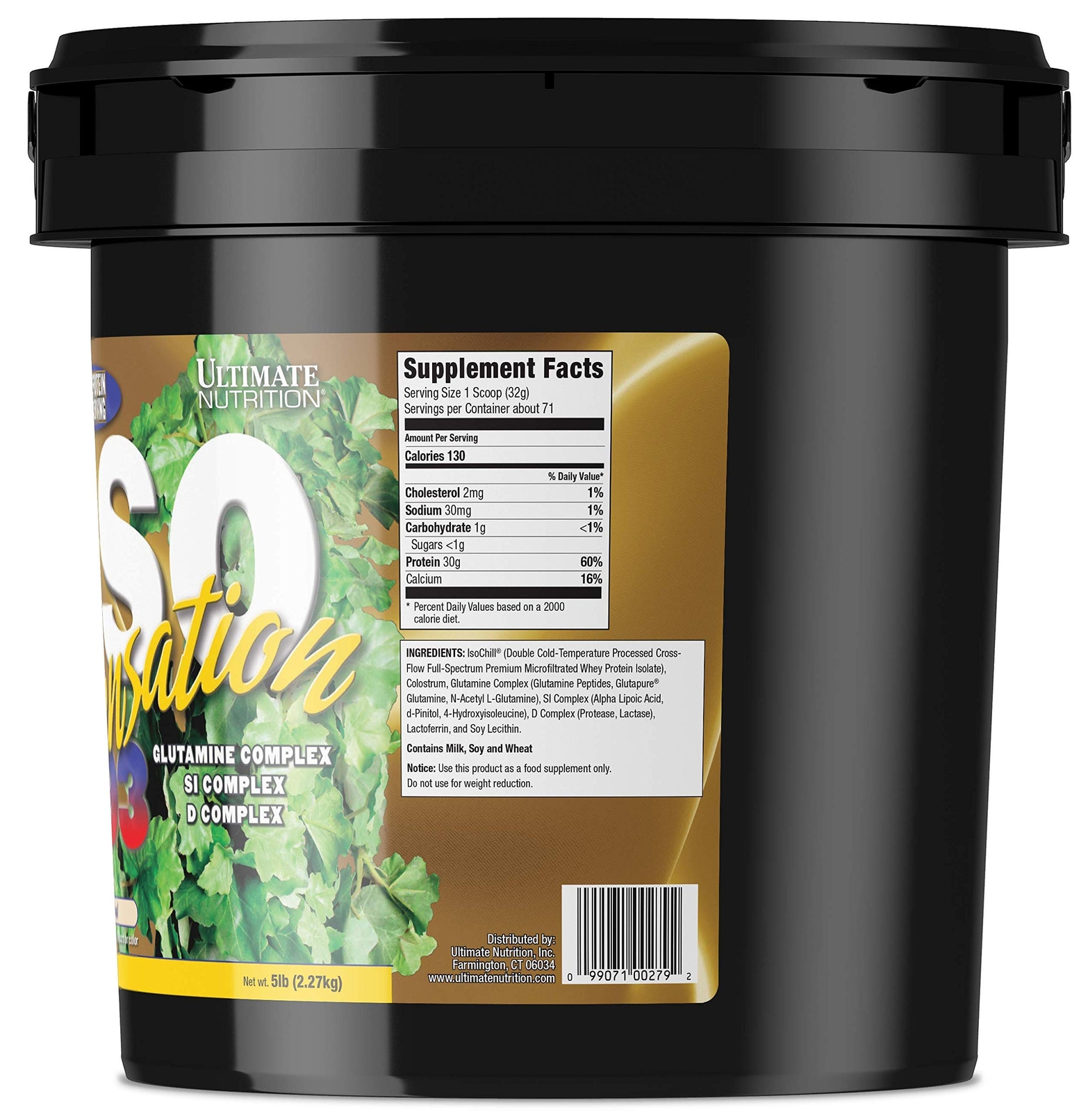 Iso Sensation 93 Whey Protein Isolate Powder – 30 gm of Protein Natural, 5 lbs