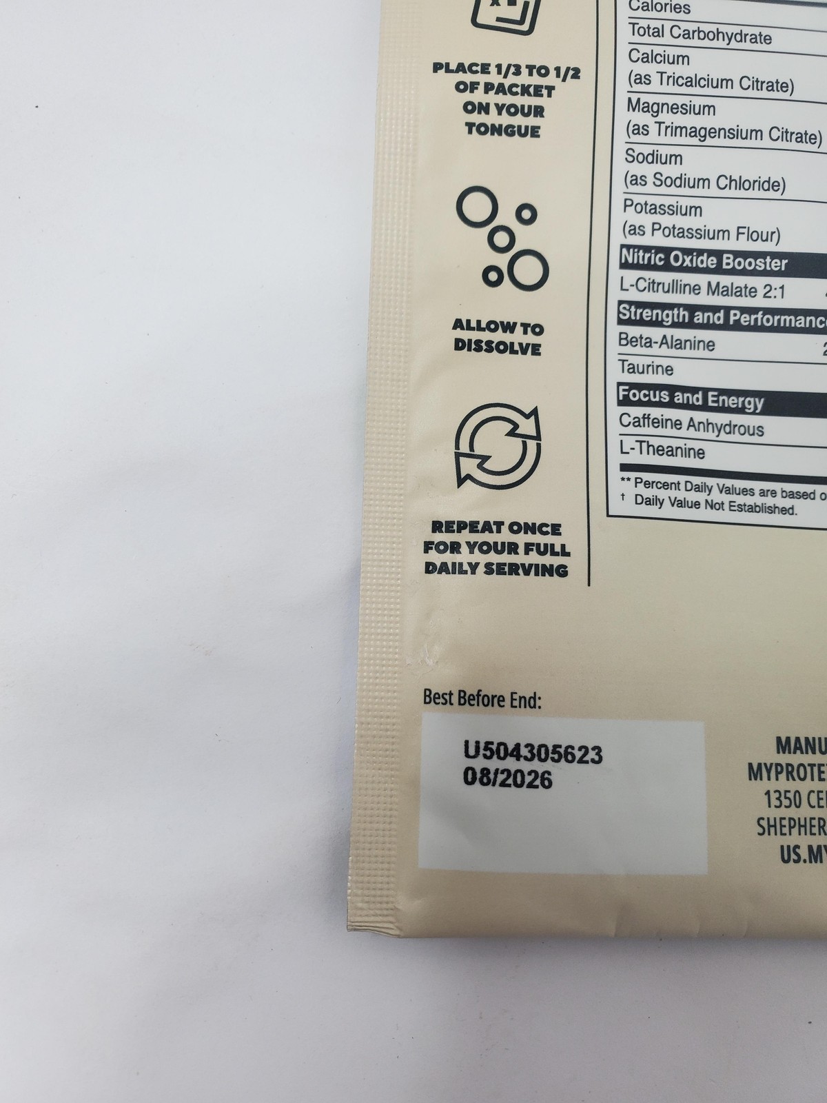 10pk Myprotein Origin Pre-Workout Watermelon Dry Scoop Caffeine Exp 08/26