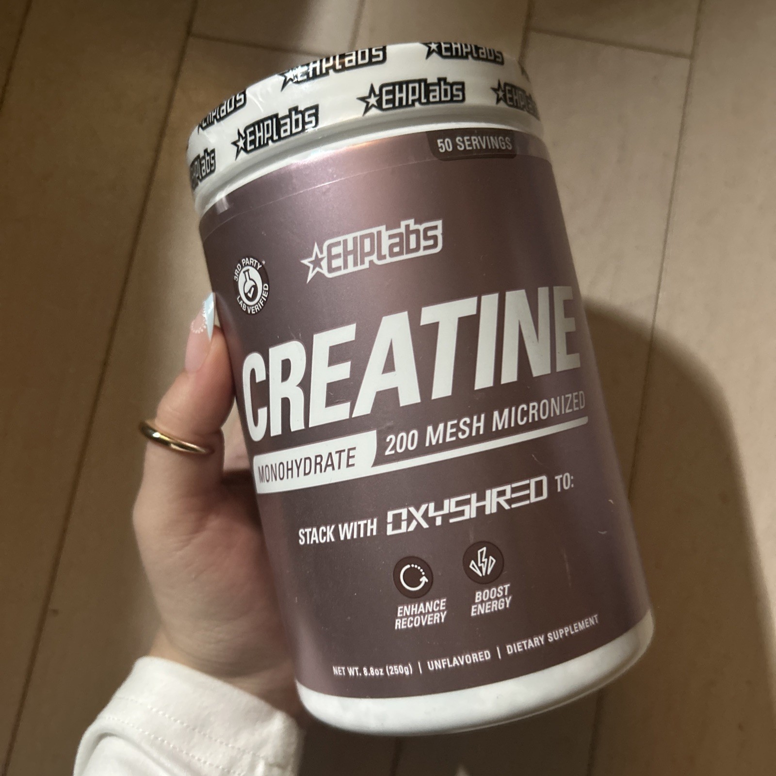 EHPlabs Creatine Monohydrate Powder Unflavored 50 Servings 8.8oz Exp 11/01/2027
