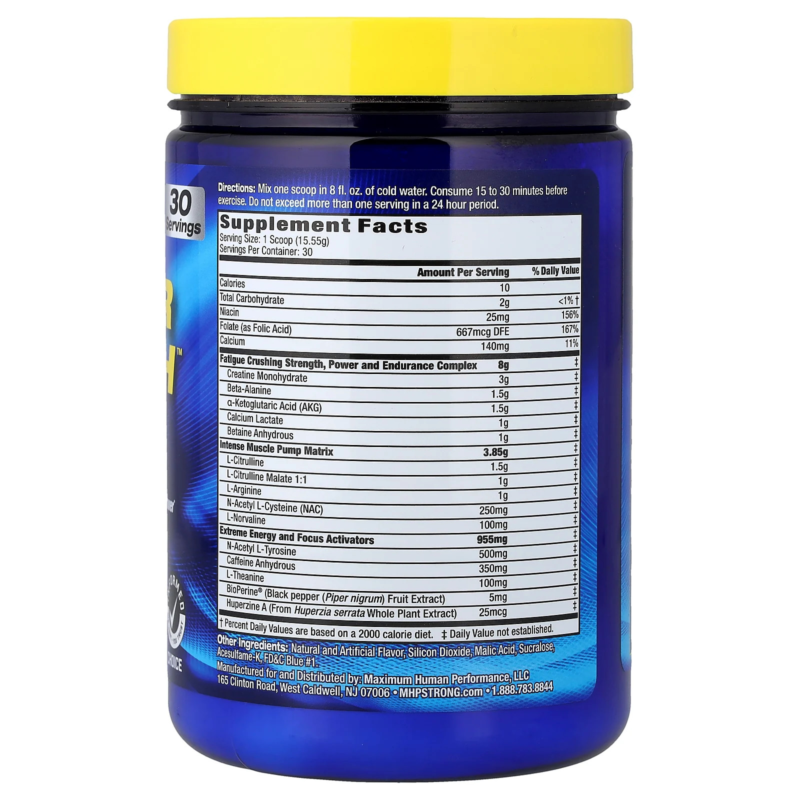 Hyper Crush, Pre-Workout, Blue Ice, 1.03 lbs (466.5 g)