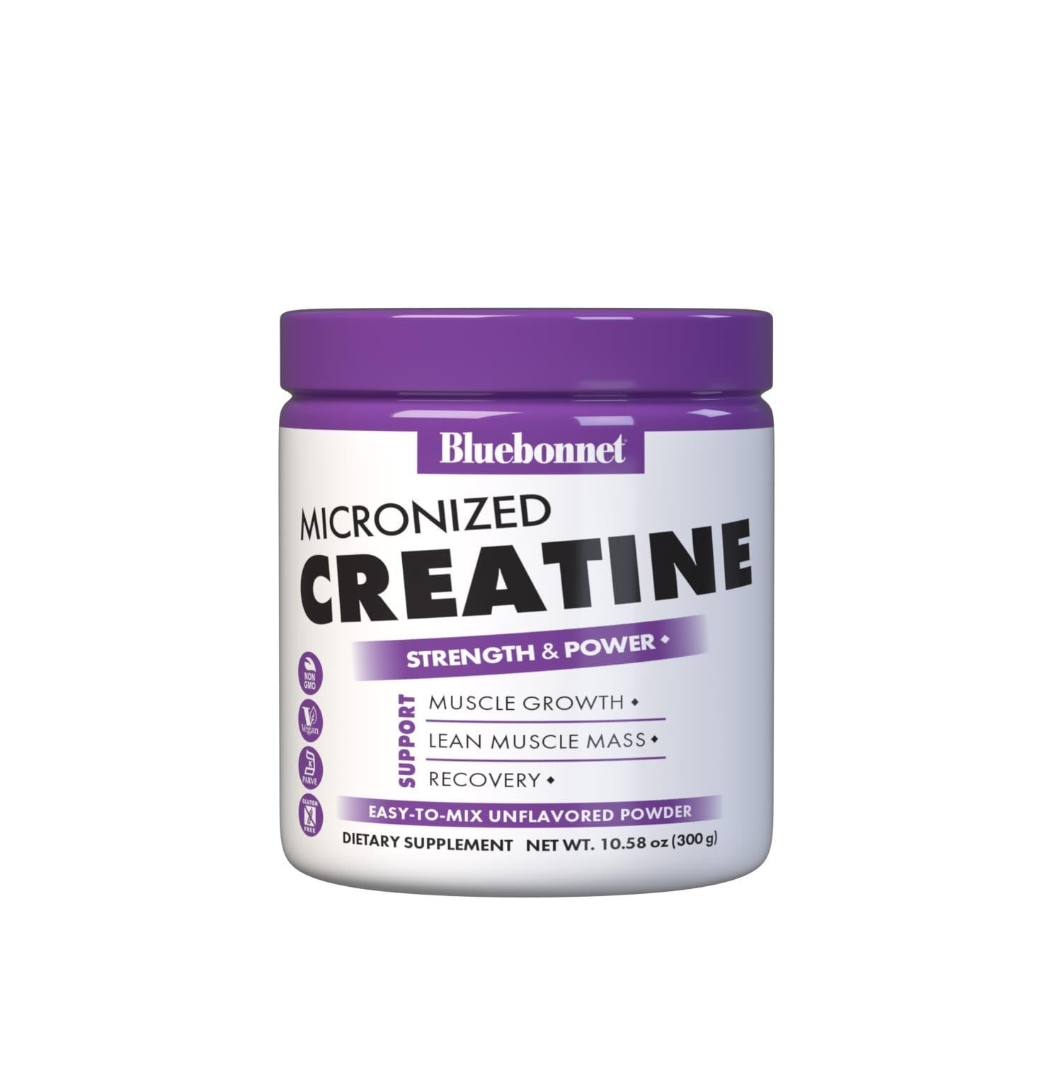 Micronized Creatine Monohydrate 5g – Supports Lean Muscle, Vegan, Non-GMO, Glute