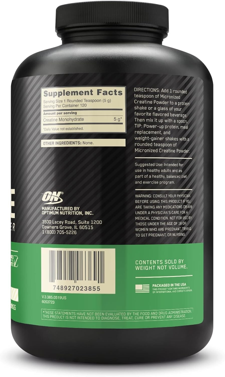 High-Potency Micronized Creatine – 600g for Strength & Recovery in Athletes