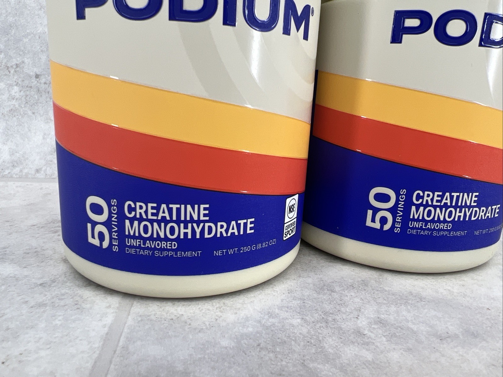 2 Pack! Podium Creatine Monohydrate, 50 Svgs Ea Unflavored, Boost Strength 7/27
