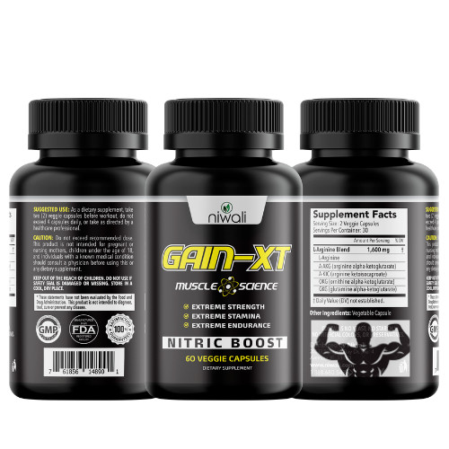 Gain XT Nitric Oxide Supplement for Muscle Growth Amino Acids Support stamina