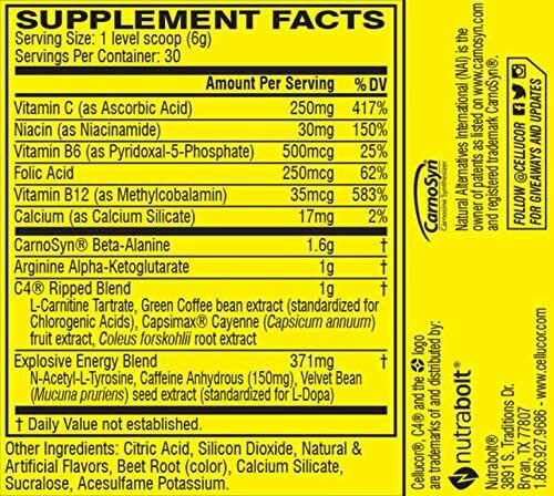 Cellucor C4 Ripped – ID Series – Preworkout – 30 Servings – CHOOSE FLAVOR