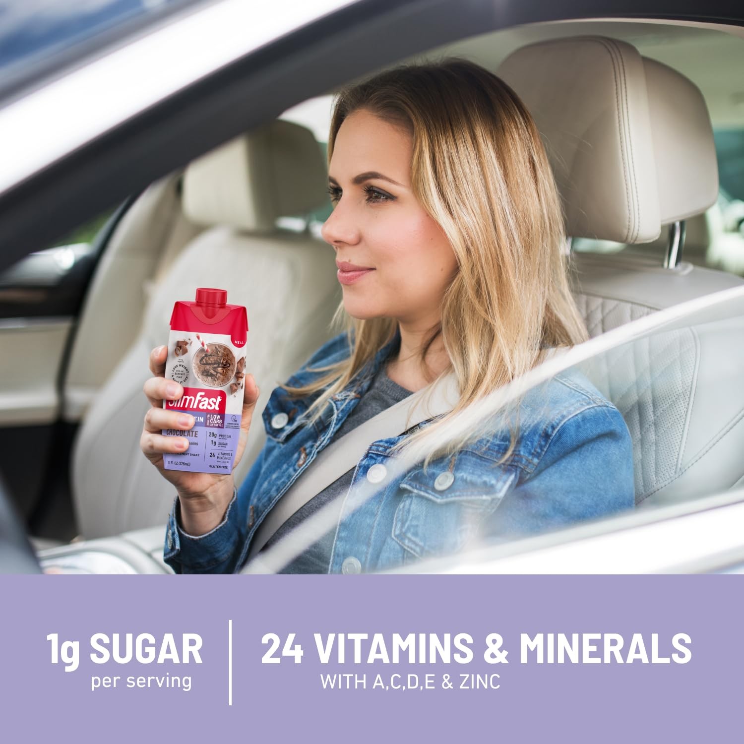 SlimFast Protein Shake, Strawberry- 20g 132 Fl Oz (Pack of 1), Strawberry