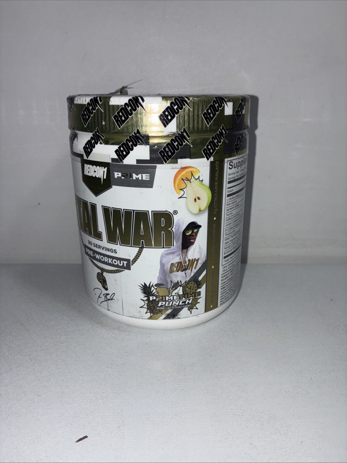 Sealed Total War Pre Workout, Primetime Punch, 30 Servings/ Slightly Damaged Ou