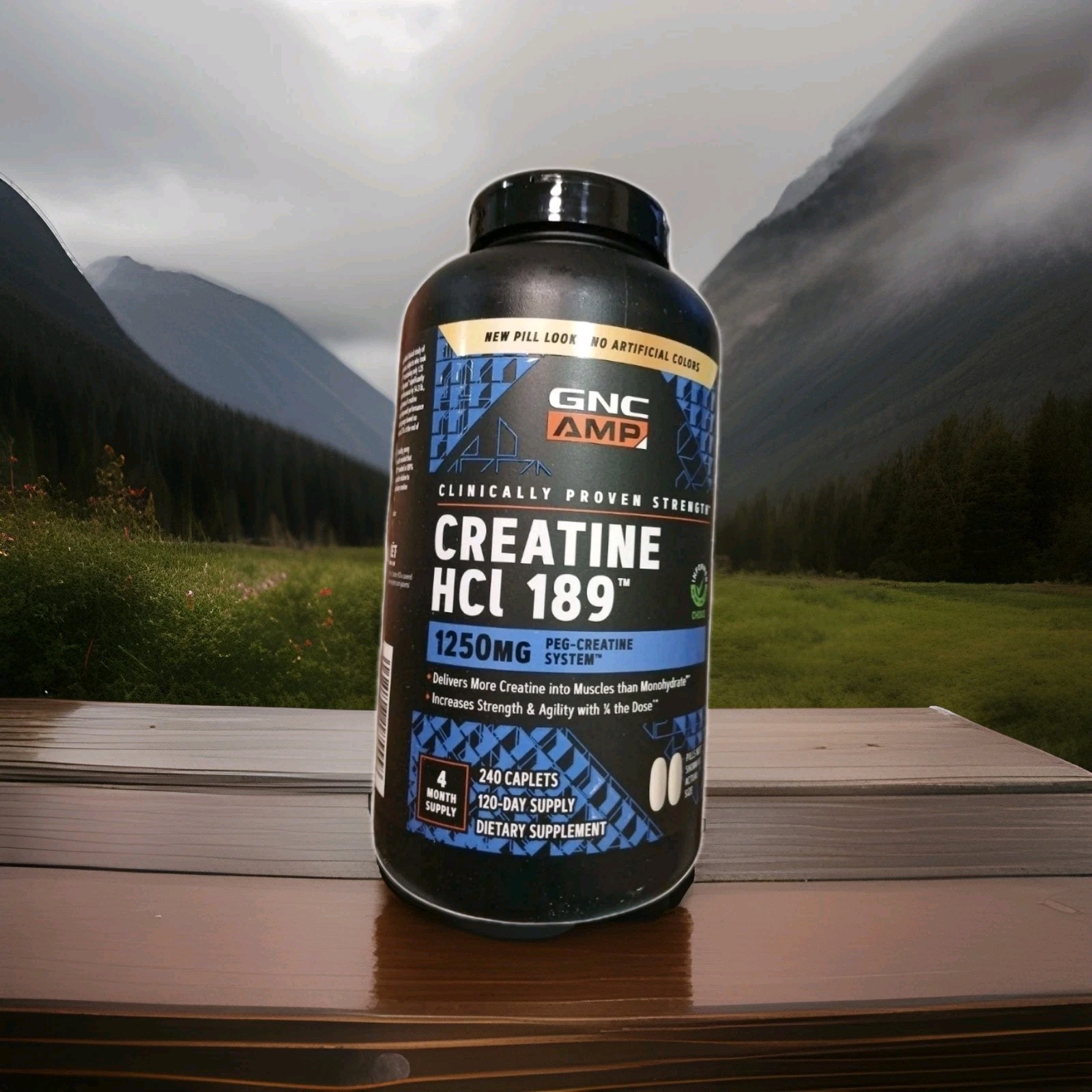 GNC AMP Creatine HCl 189 Pills, Clinically Proven 240 Count, Exp 2027