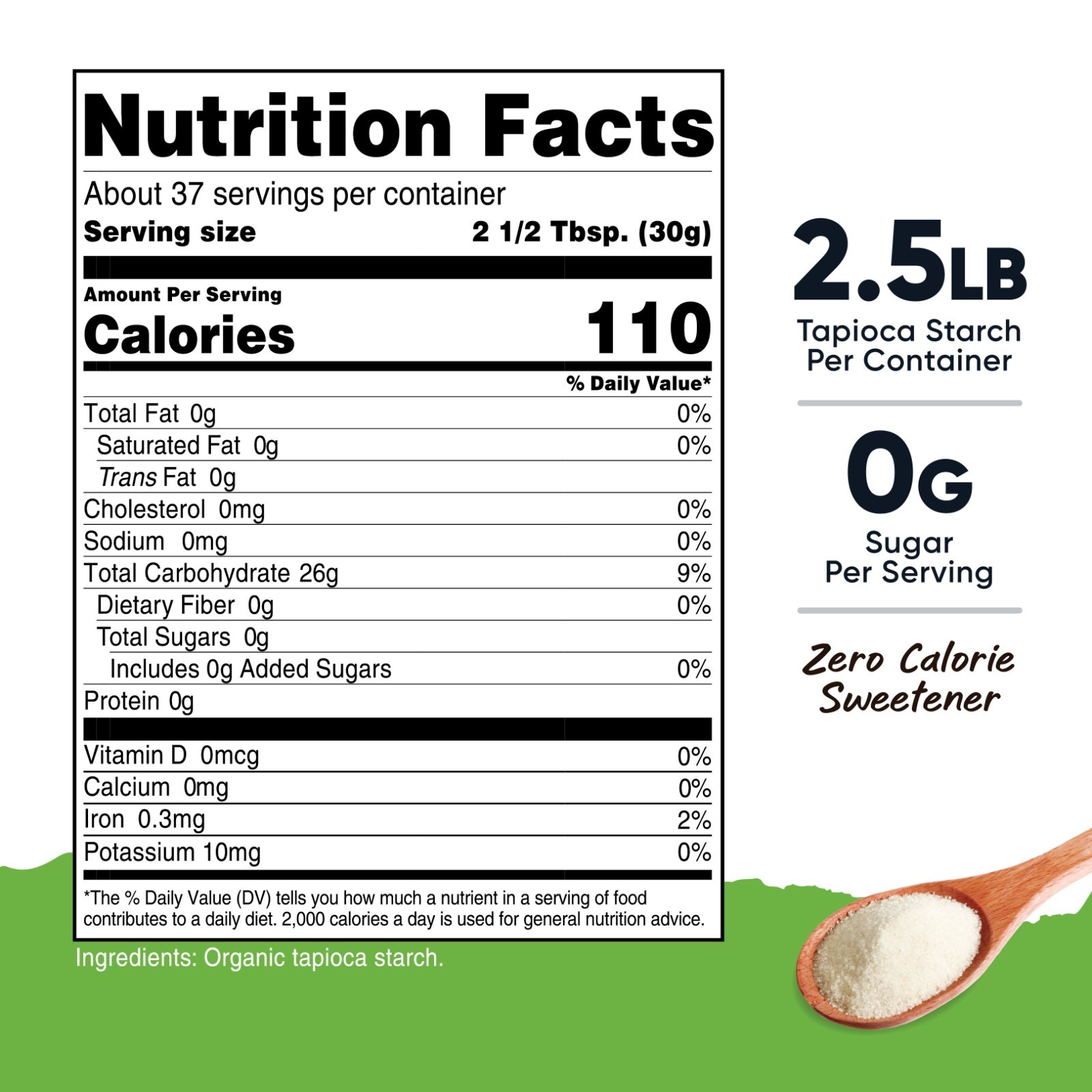 Nutricost Organic Tapioca Starch (2.5 LB) – Gluten-Free, GMO-Free