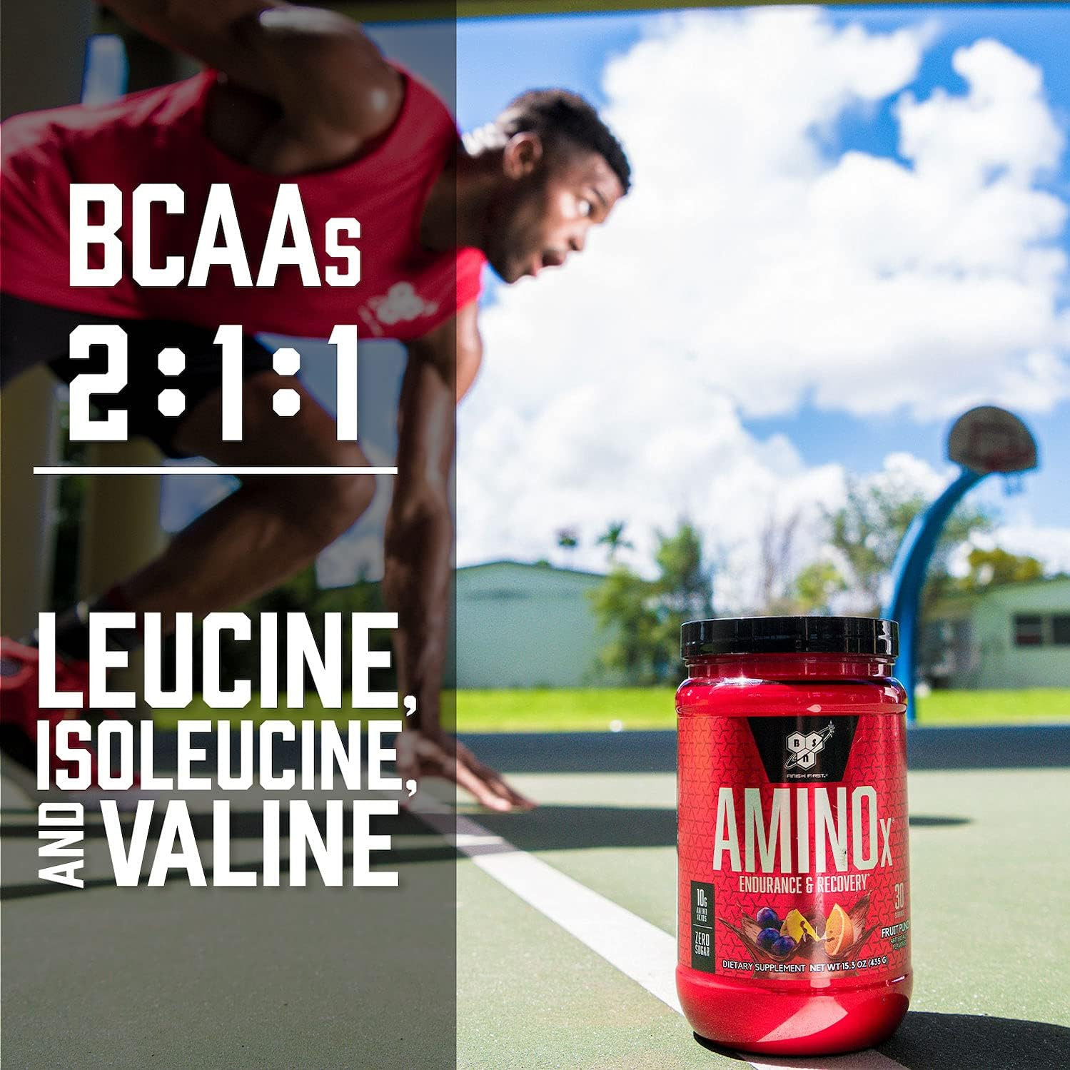 BSN Amino X Muscle Recovery & Endurance Powder, BCAAs, 10 Grams of Amino Acids,