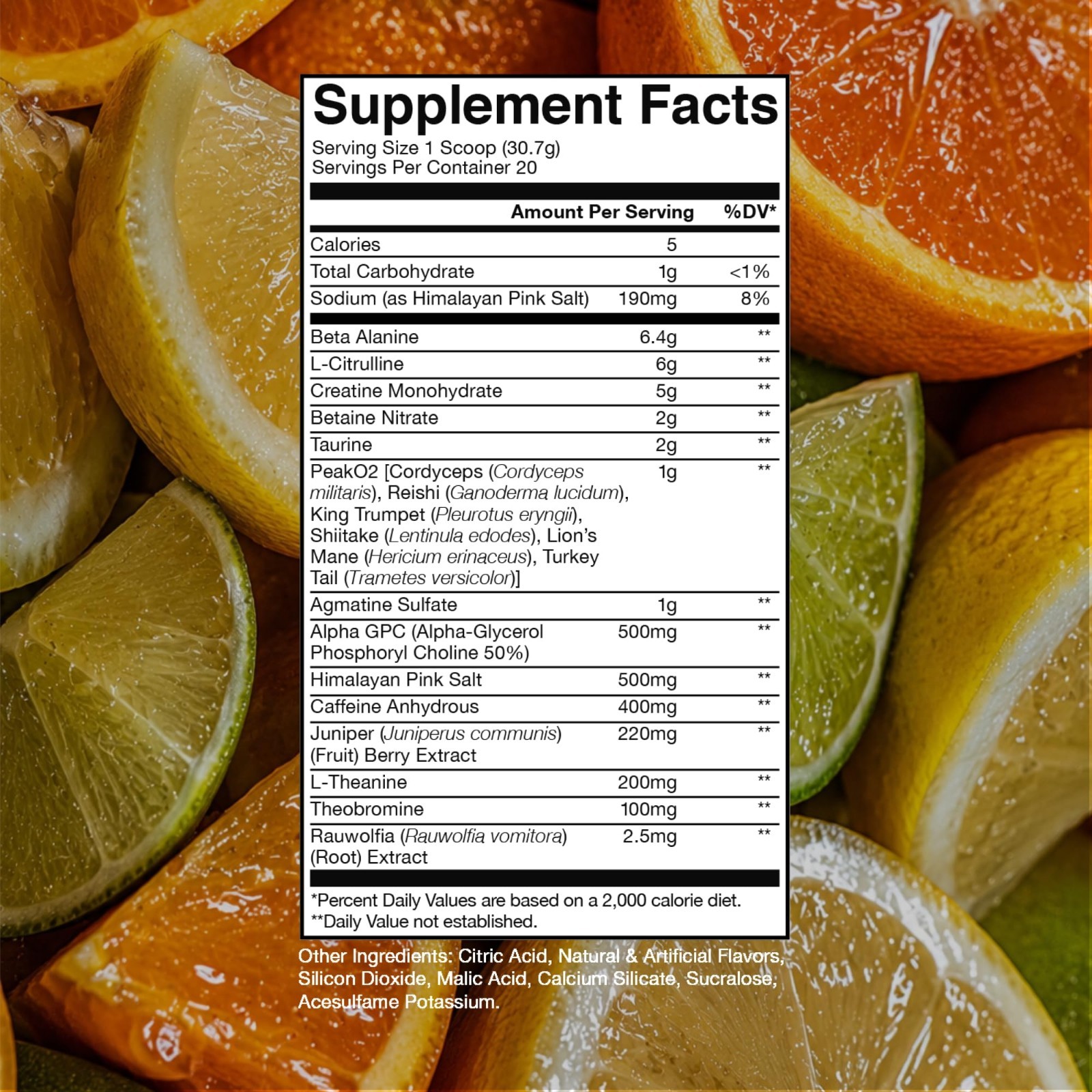 Caffeine-Free Pre Workout Powder – Max Muscle Pumps, Strength & Focus – 20 Servi