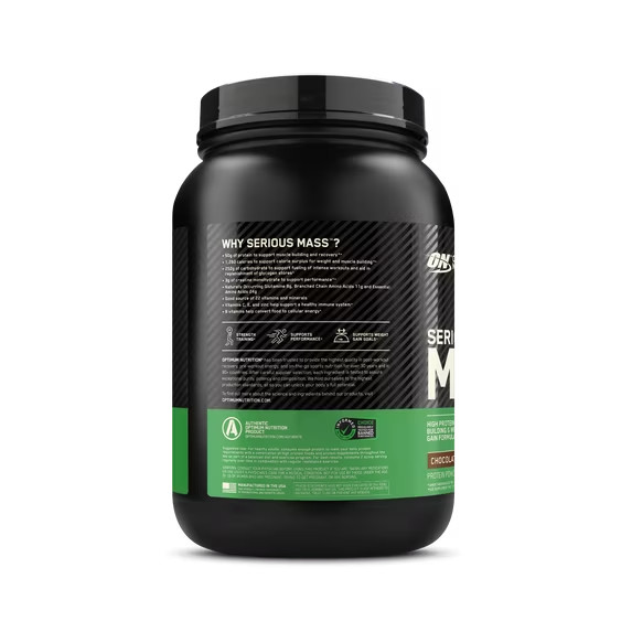 Optimum Nutrition Serious Mass Chocolate Weight Gainer Protein Powder 3 lb
