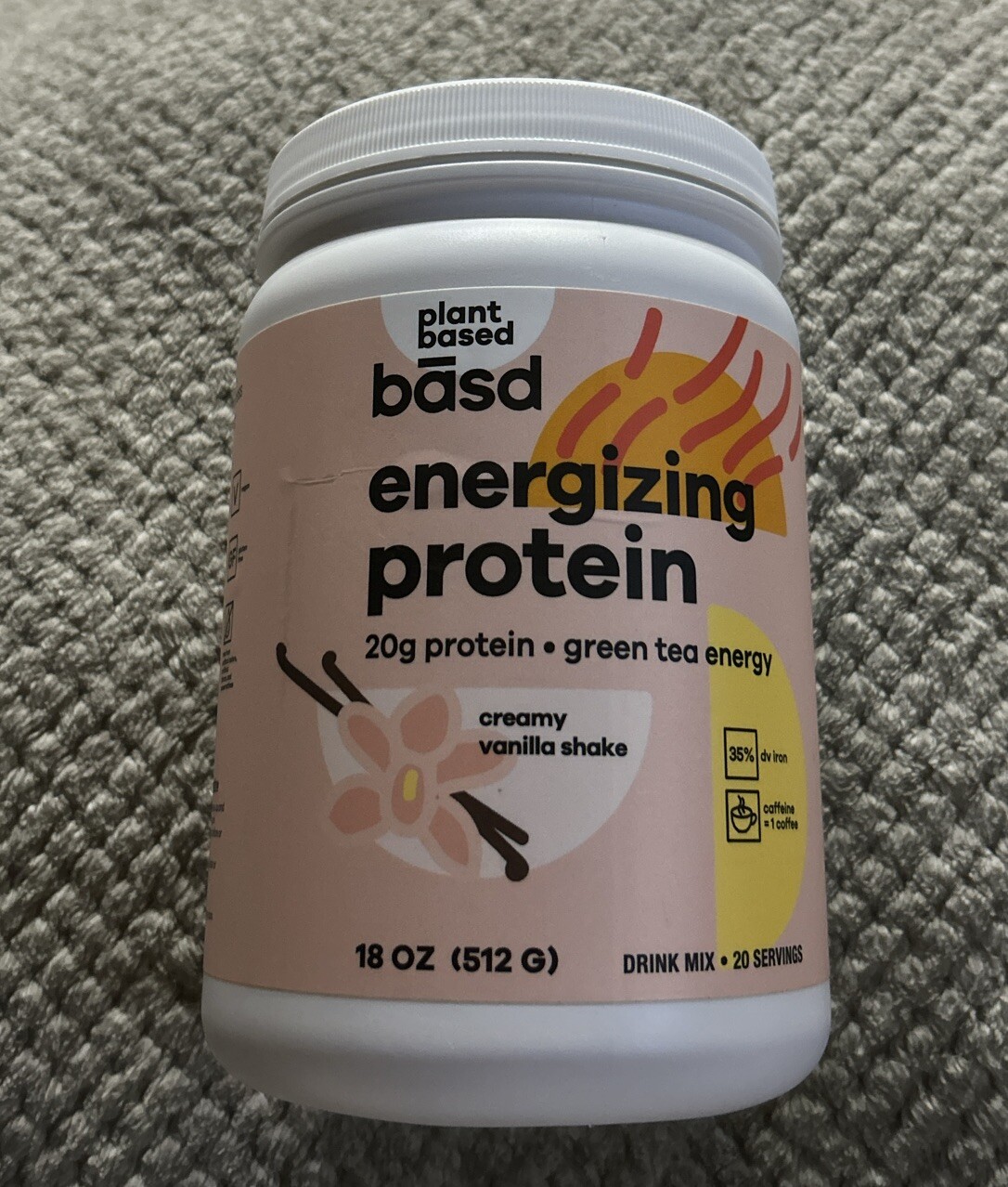 Basd ~ Energizing Protein ~*Creamy Vanilla Shake*~ 20 Servs ~ Sealed ~ Exp.1/26