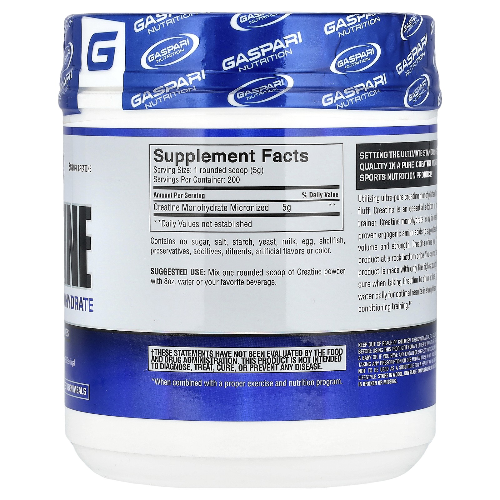 Creatine, Unflavored, 1 kg
