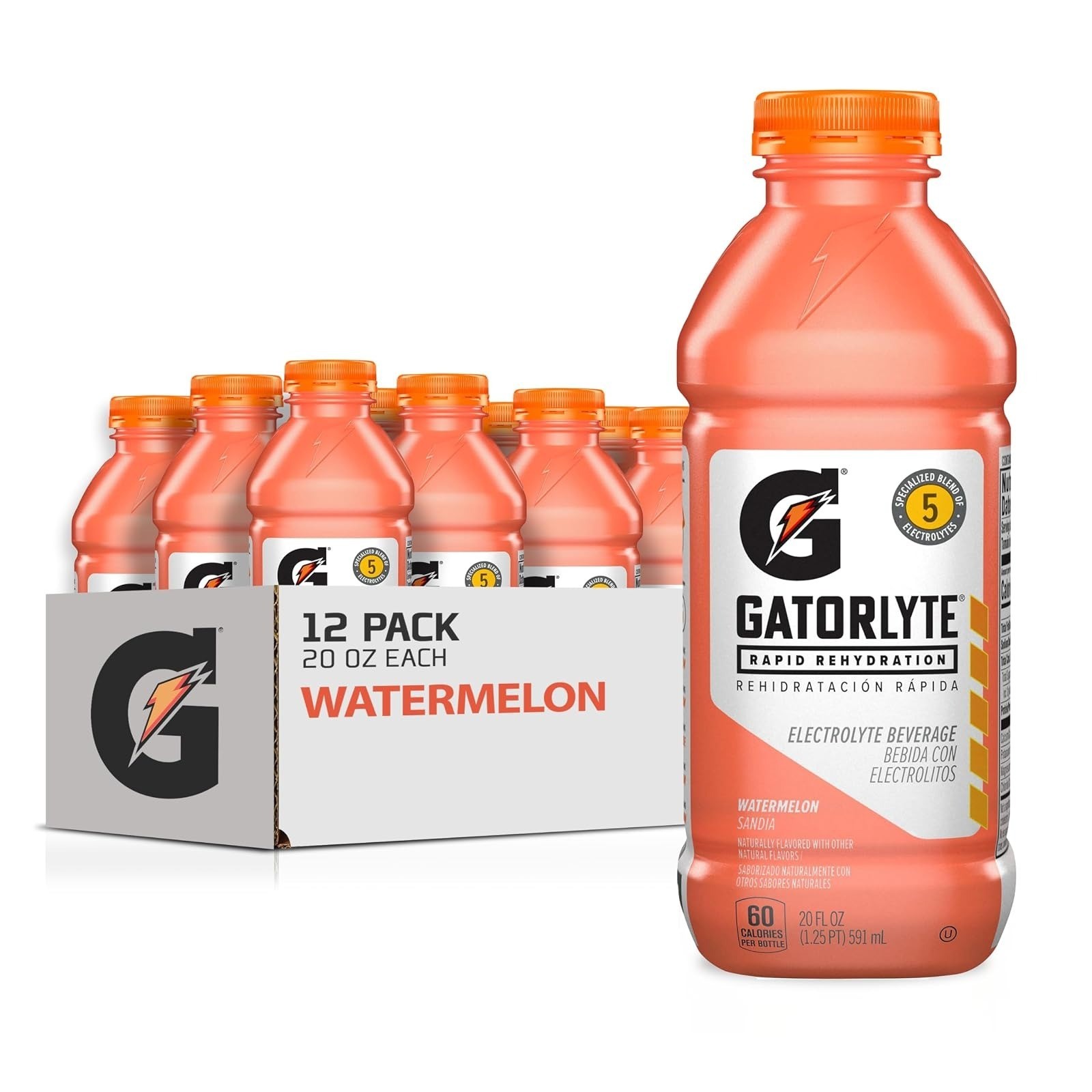 Rapid Rehydration Electrolyte Drink, Glacier Freeze, 20 fl oz Bottles (12 Pack),