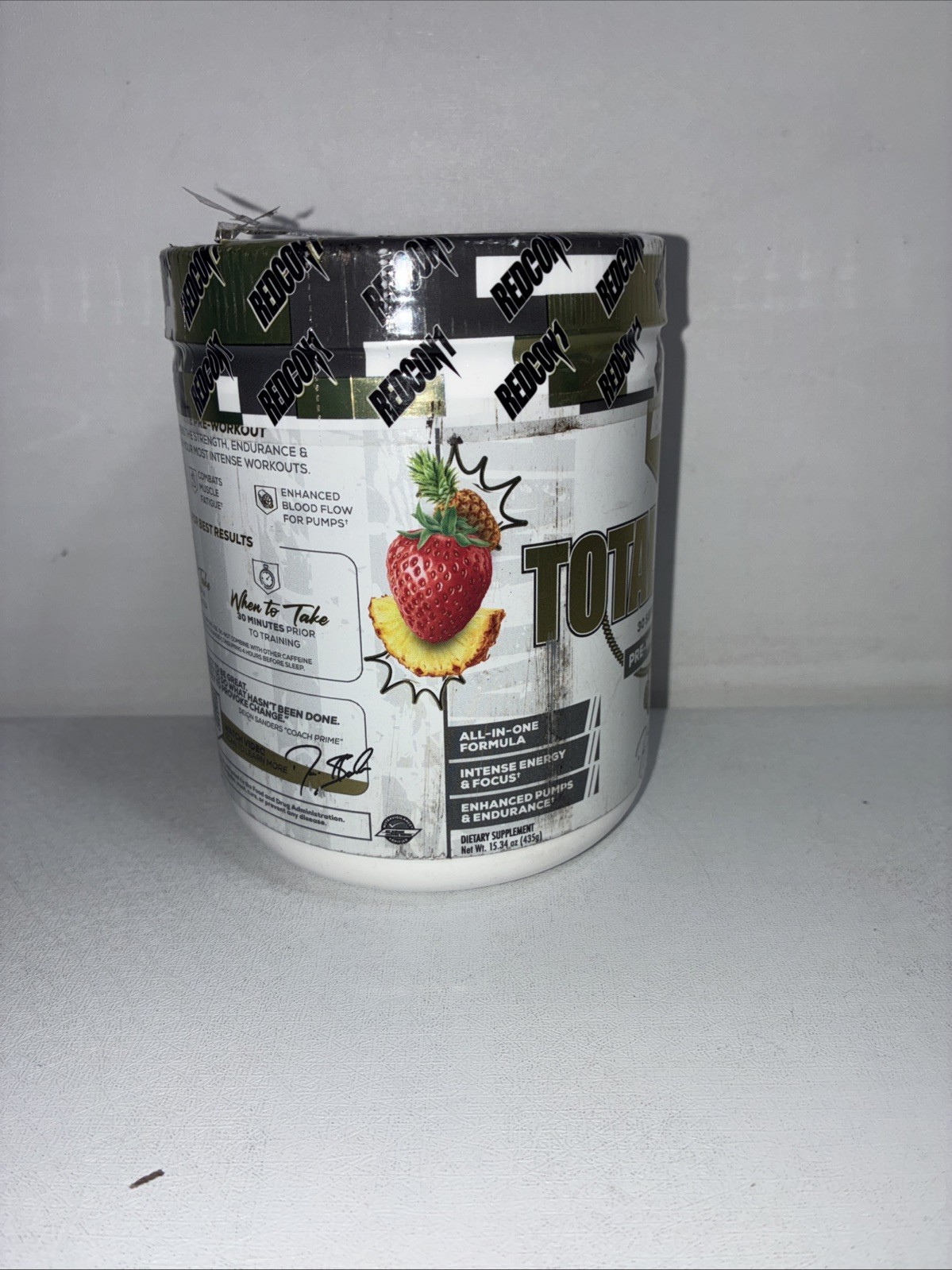 Sealed Total War Pre Workout, Primetime Punch, 30 Servings/ Slightly Damaged Ou