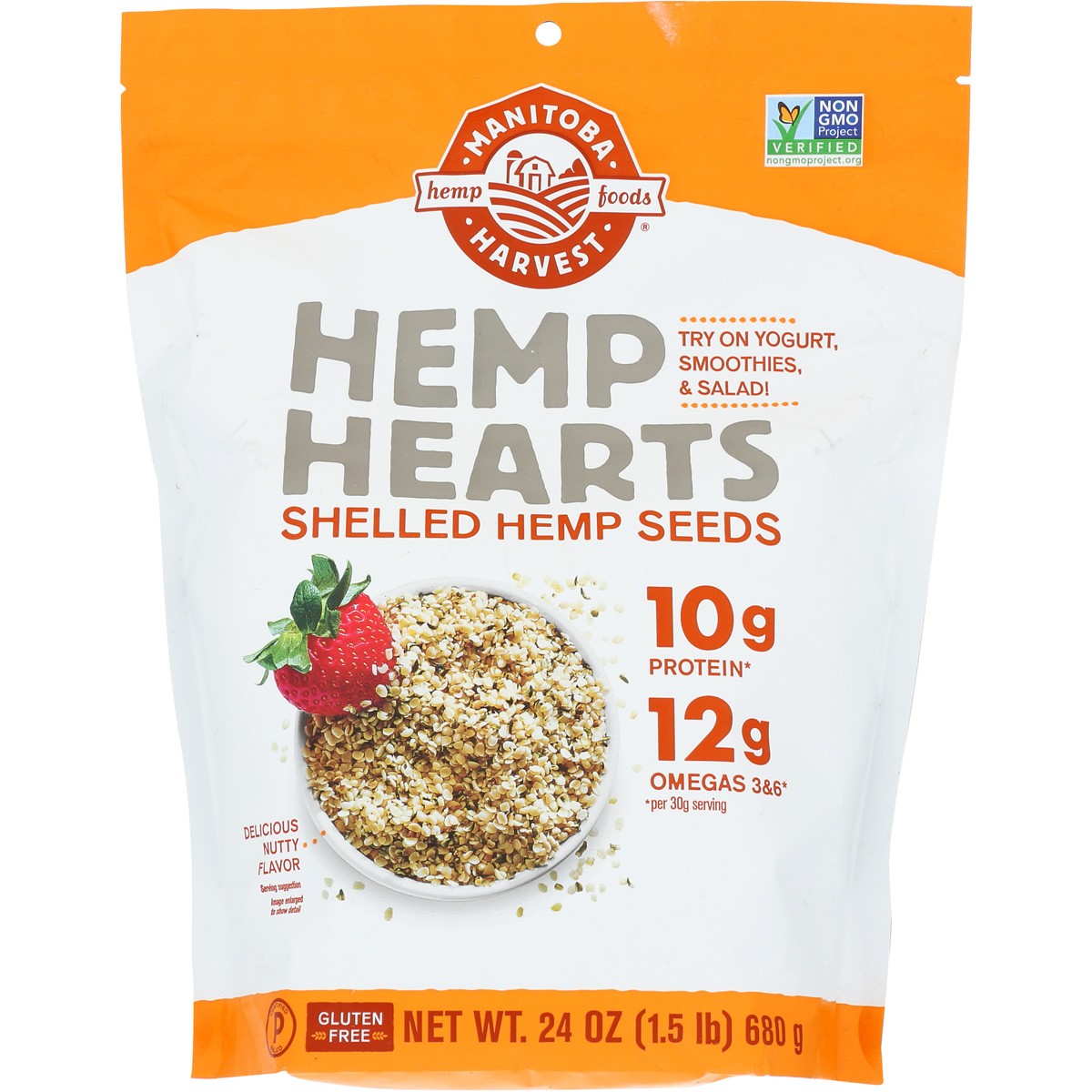 24 Oz Manitoba Harvest Hemp Hearts Shelled Seeds 1 Pack