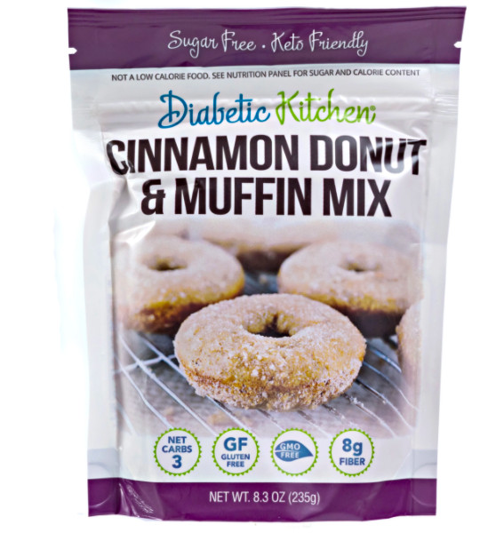Keto Dessert: diabetic Cinnamon Sugar-Free low carb Donut Mix (2 carbs)