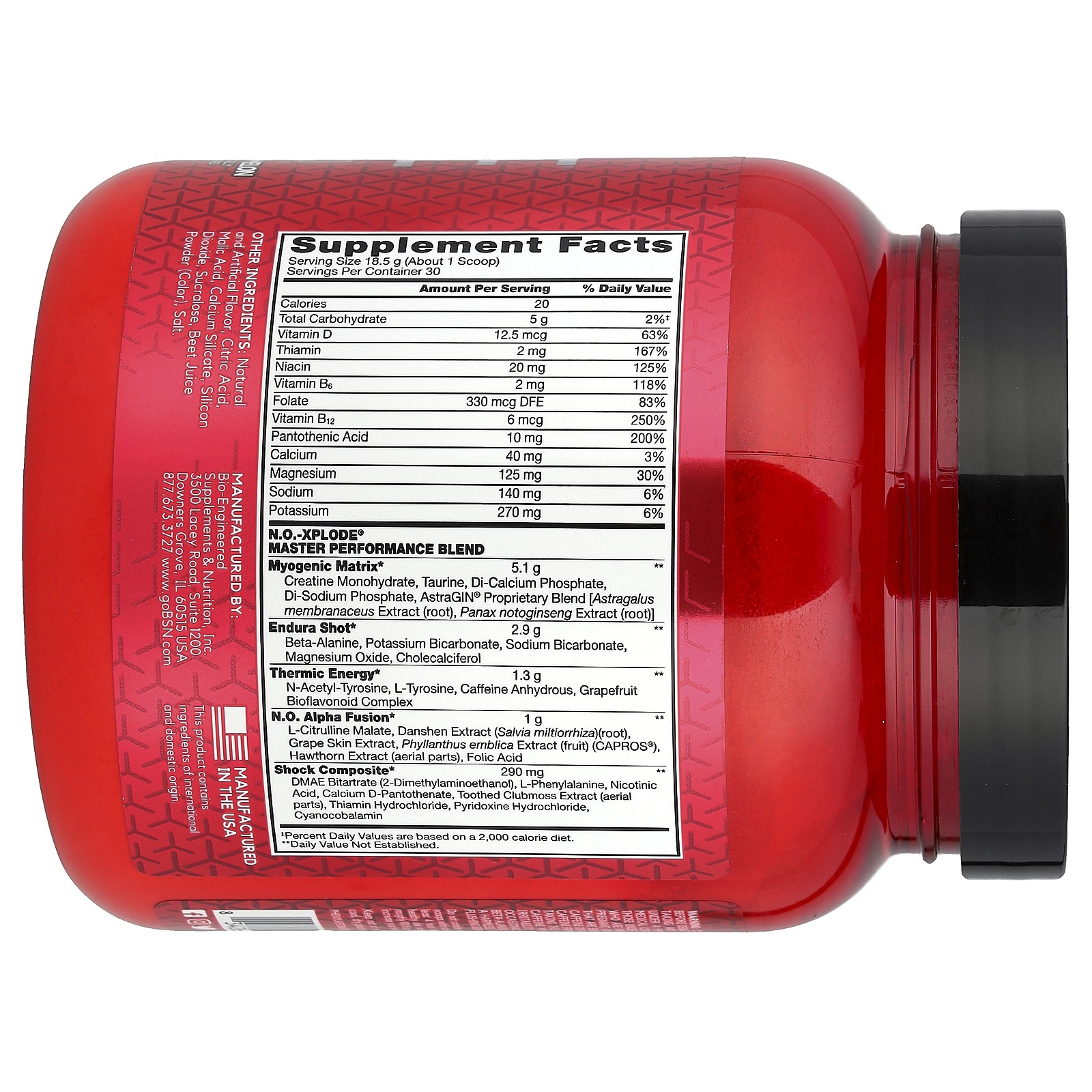 N.O.-Xplode, Legendary Pre-Workout, Watermelon, 1.22 lb (555 g)