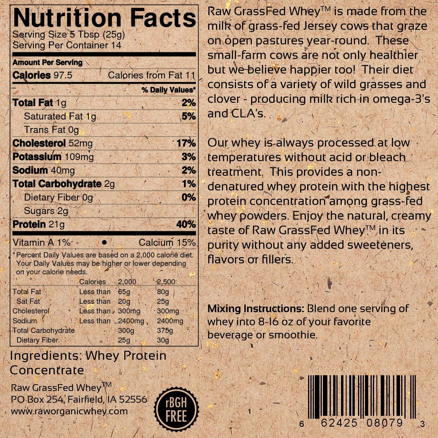 Raw Grass Fed Whey Protein Powder – Unflavored, Only 1 12 Ounce (Pack of 1)