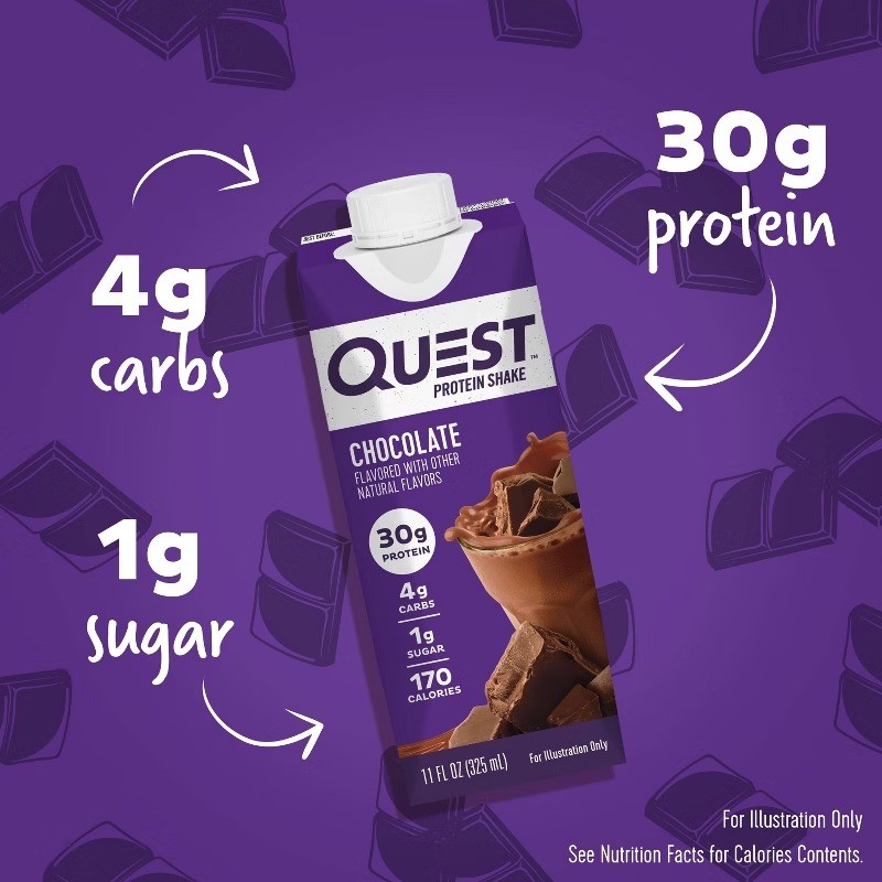 Ready To Drink Protein Shake Chocolate Non-Caffeinated – 44 fl oz/4ct
