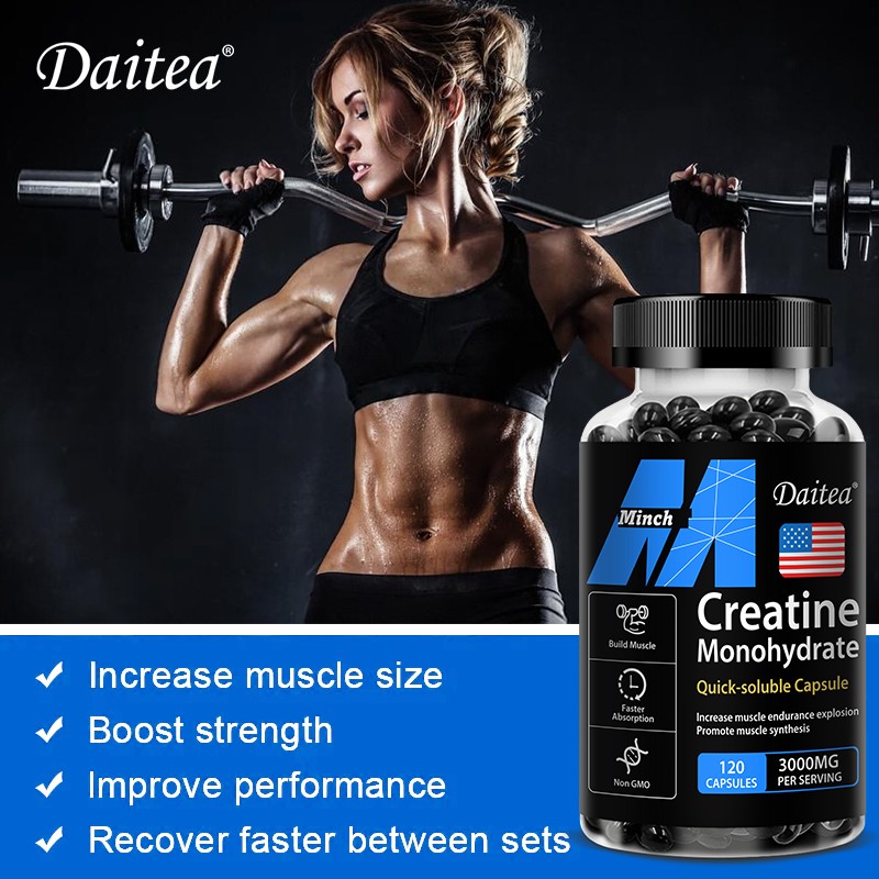Creatine Monohydrate Capsules 3000mg, 30/60/120 Capsules,Muscle Explosion 120pcs