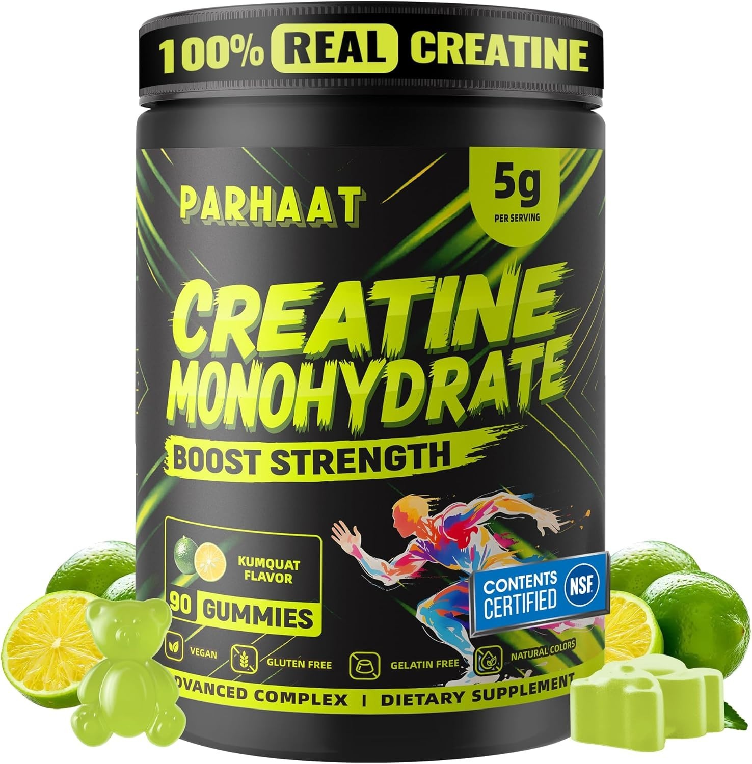 Parhaat NSF Certified Creatine Gummy – Creatine Monohydrate Gummies 5g