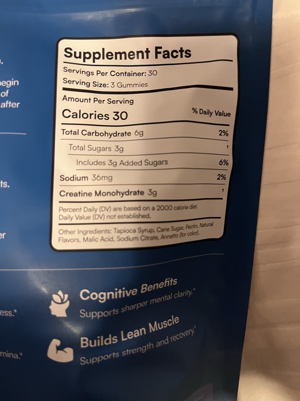 Omni Creatine Monohydrate Gummies Supports Muscle Growth (Peach)
