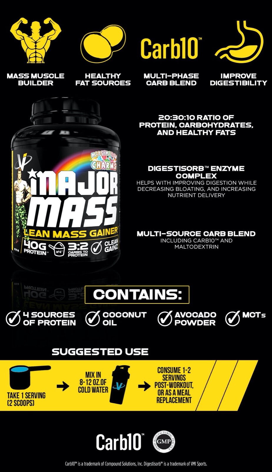 Major Mass™ Lean Mass Gainer Protein – Marshmallow Charms