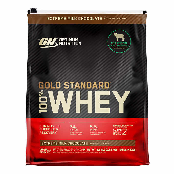 Optimum Nutrition Gold Standard 100% Whey Protein Powder, Extreme Milk , 5.64 lb