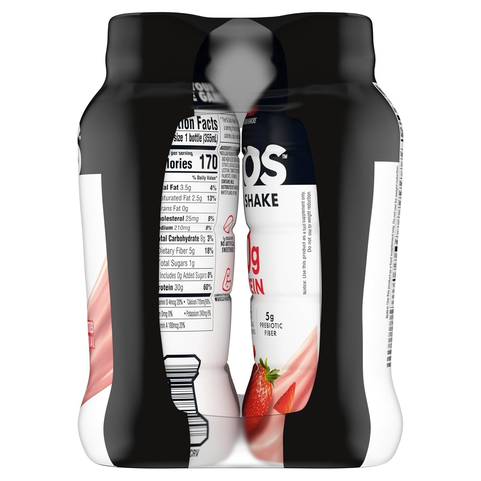 Oikos Strawberry Protein Shake 30g, Ready to Drink, 12 fl oz, 4 Count