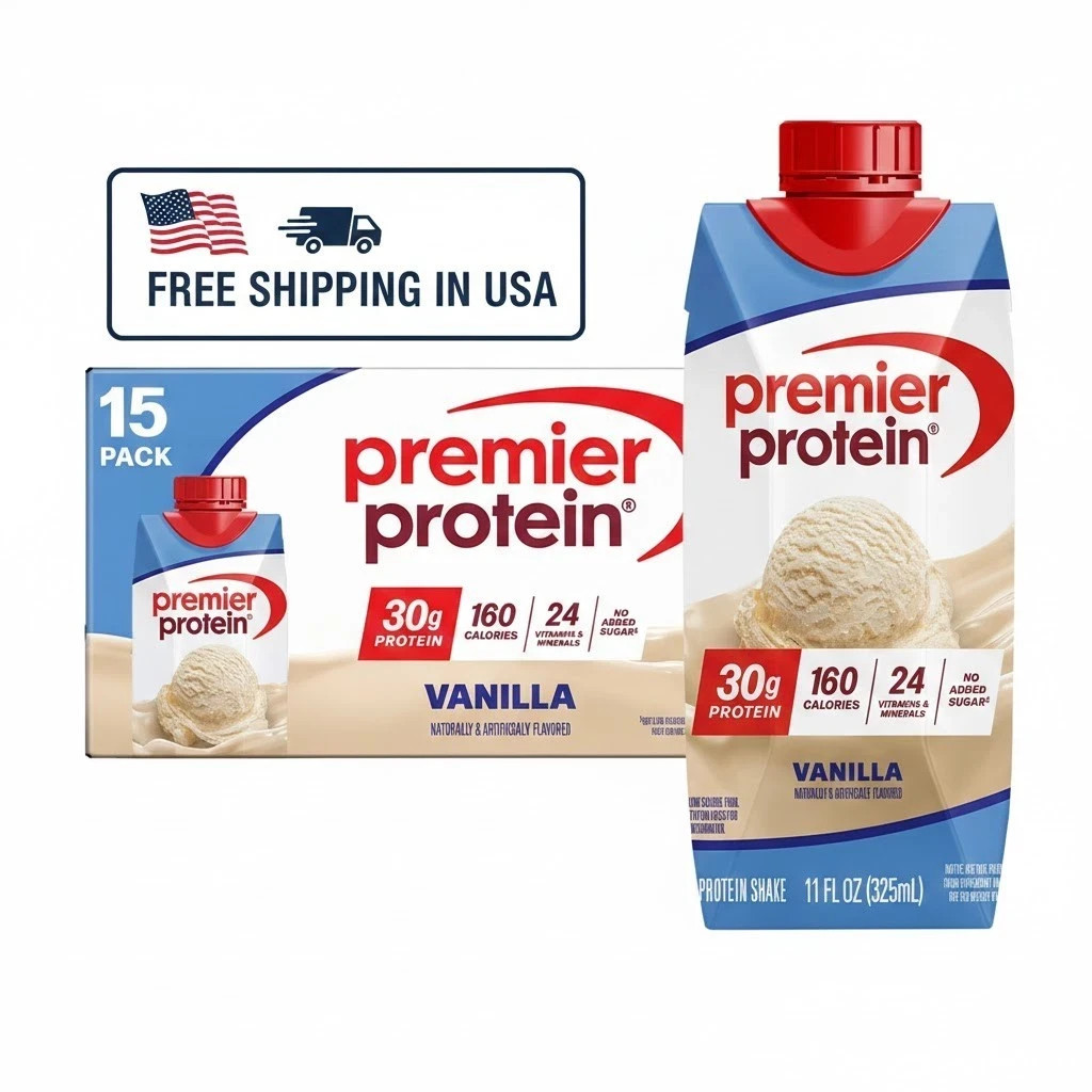 Premier Protein 30g High Protein Shake, Vanilla, 11 fl. oz., 15 pk.