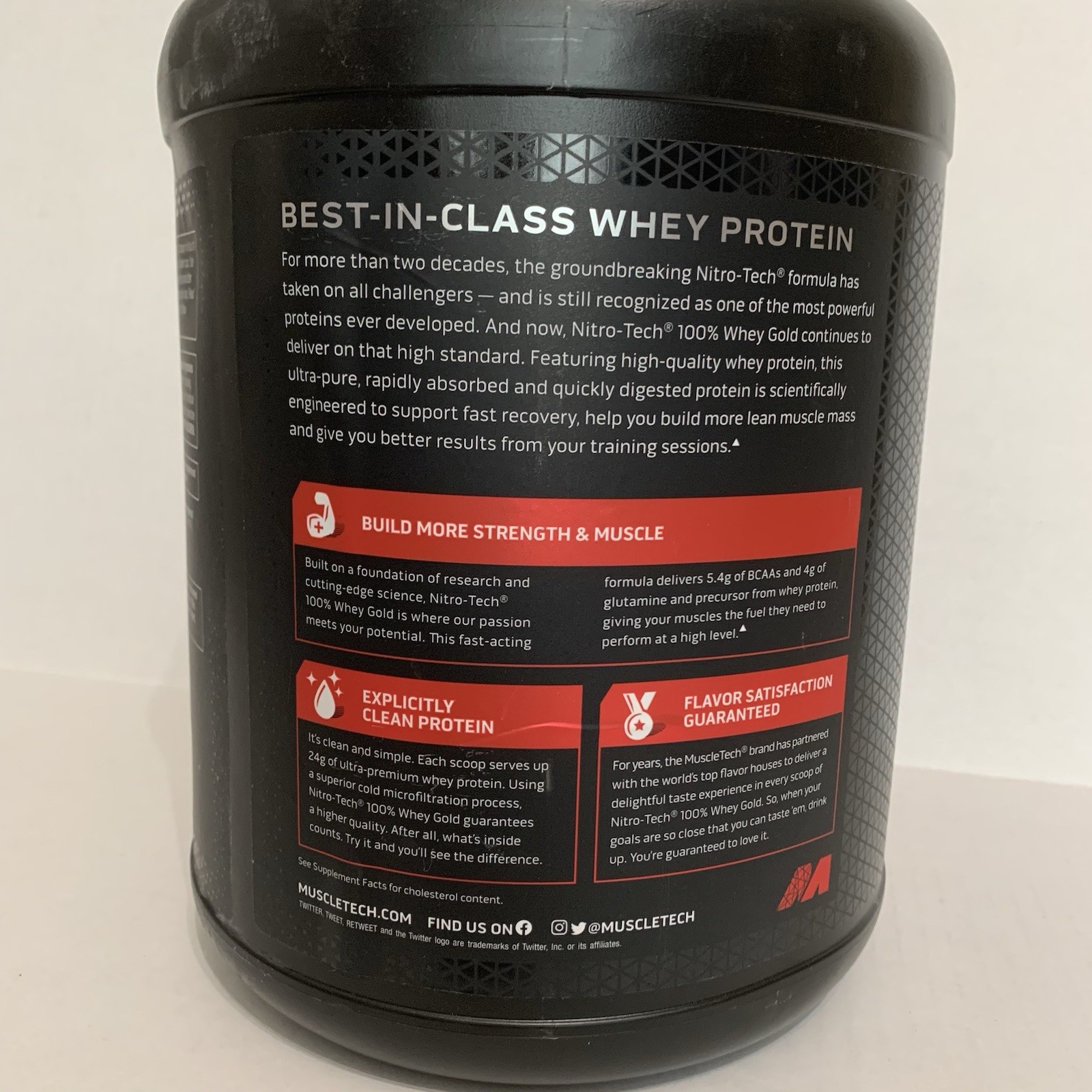 Muscletech Nitro Tech 100% Whey Gold Protein Powder 5 LBS French Vanilla Cream
