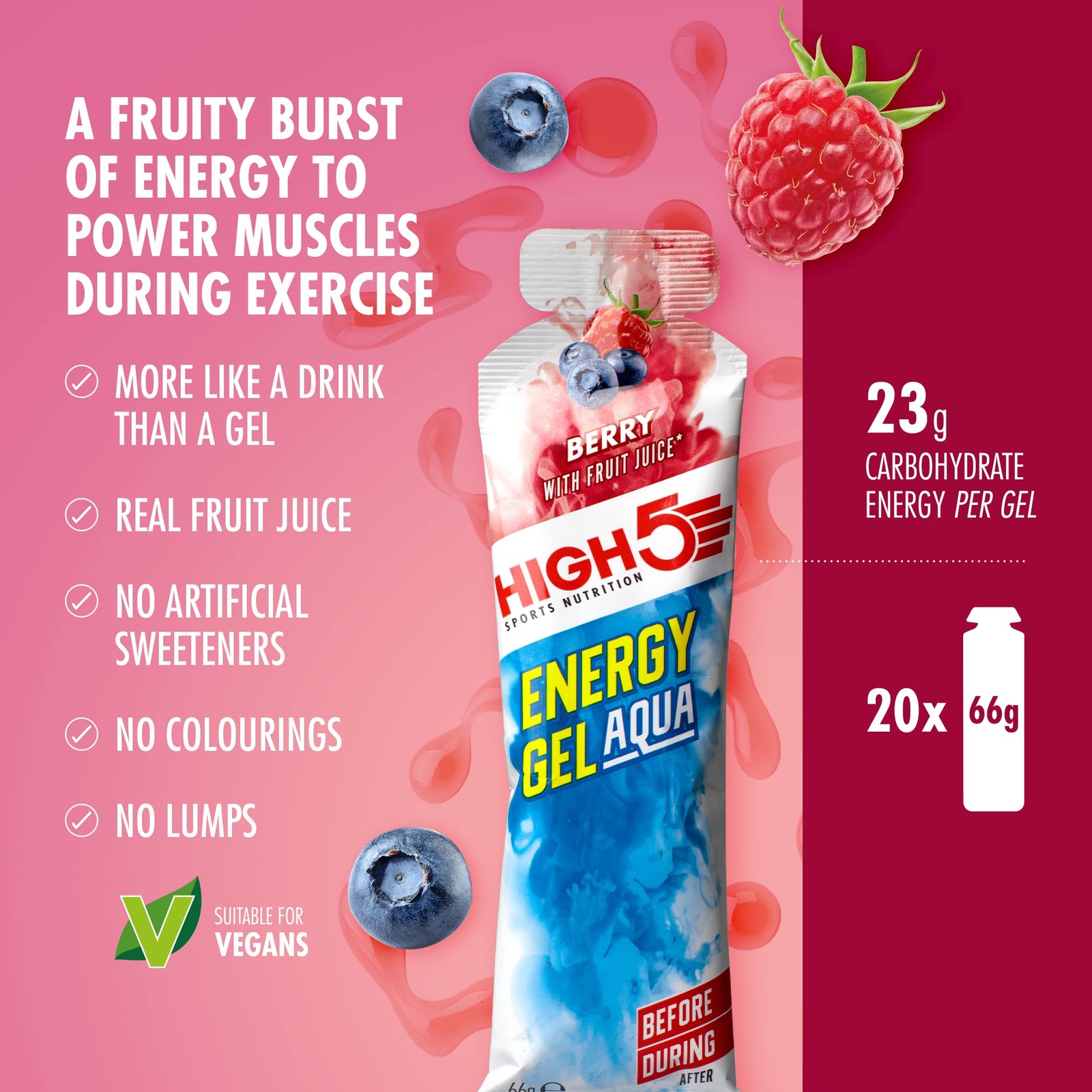 High5 Energy Gel Aqua Liquid Quick Release Energy On The Go From Natural Fruit