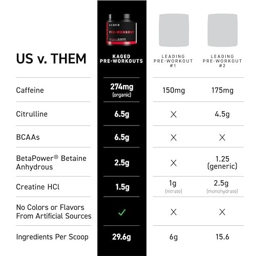 Fruit Punch Pre Workout Powder – Creatine, Beta Alanine, L-Citrulline, BCAAs, 27