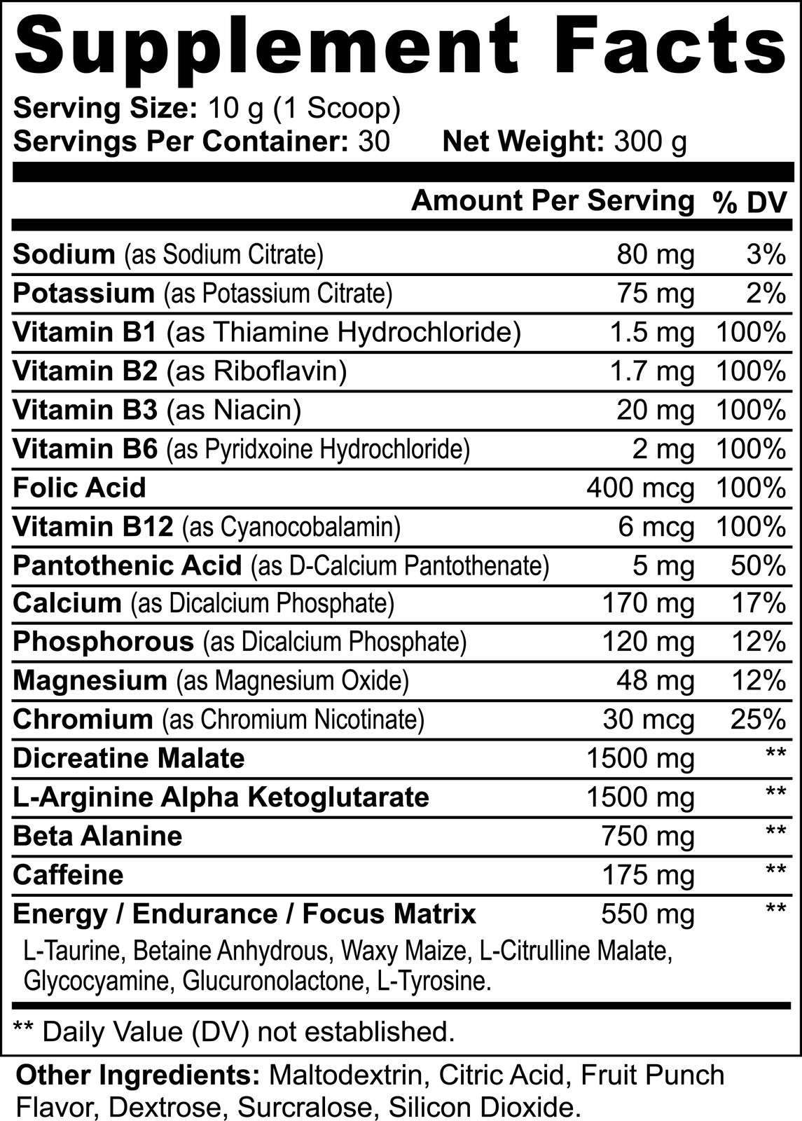 Baboom Boost – Nitric Shock Pre-Workout Powder (Fruit Punch)