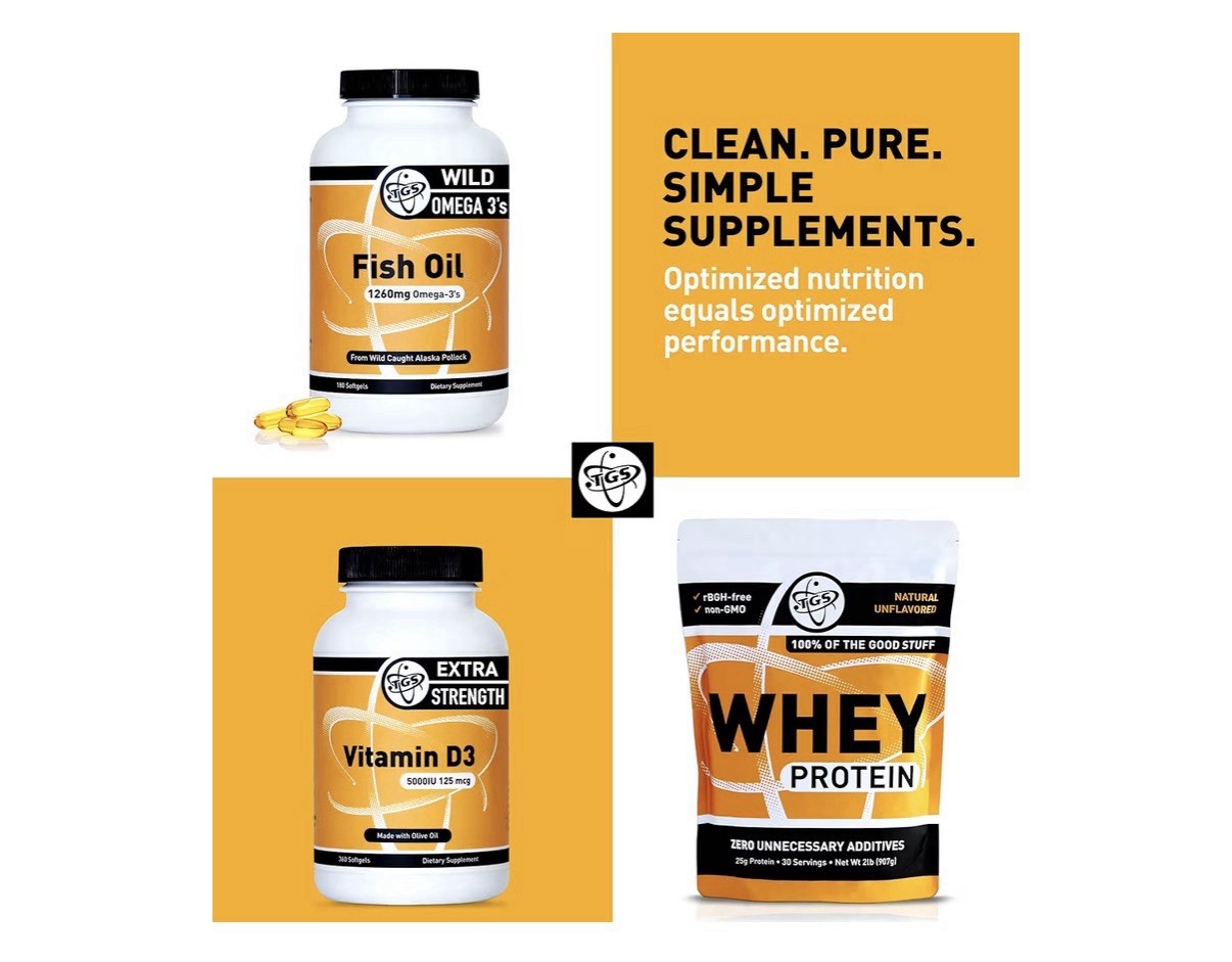 TGS Nutrition Whey Protein Powder Unflavored Unsweetened Muscle Recovery 2 Pound