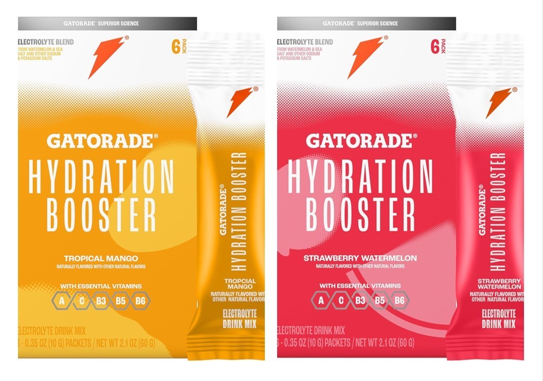 Gatorade Hydration Booster Electrolyte Strawberry Watermelon& Tropical Mango 2BX