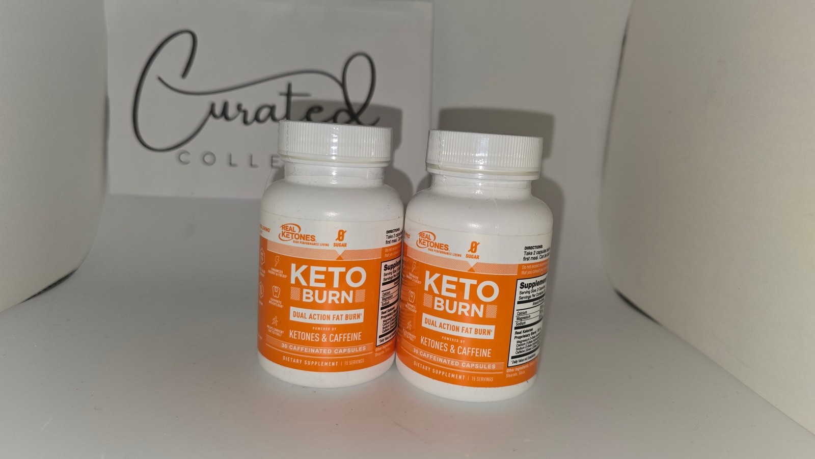 2 Pack Real Ketones Keto Burn Fat Burn Ketones Caffeine 30 Ct Ea Exp 04/27