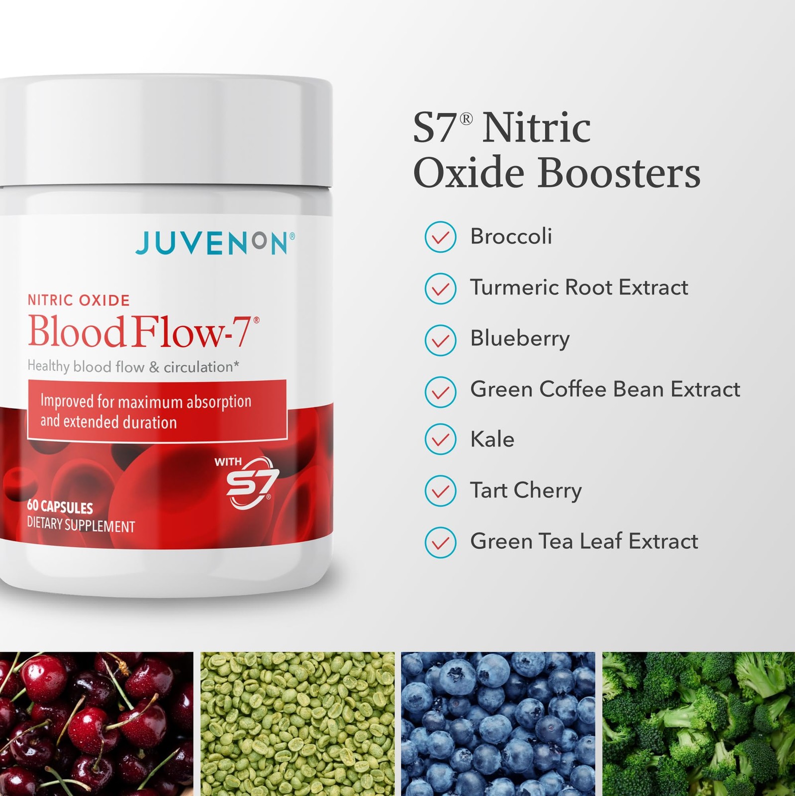 Juvenon Bloodflow-7 Nitric Oxide Supplement Nitrosigine