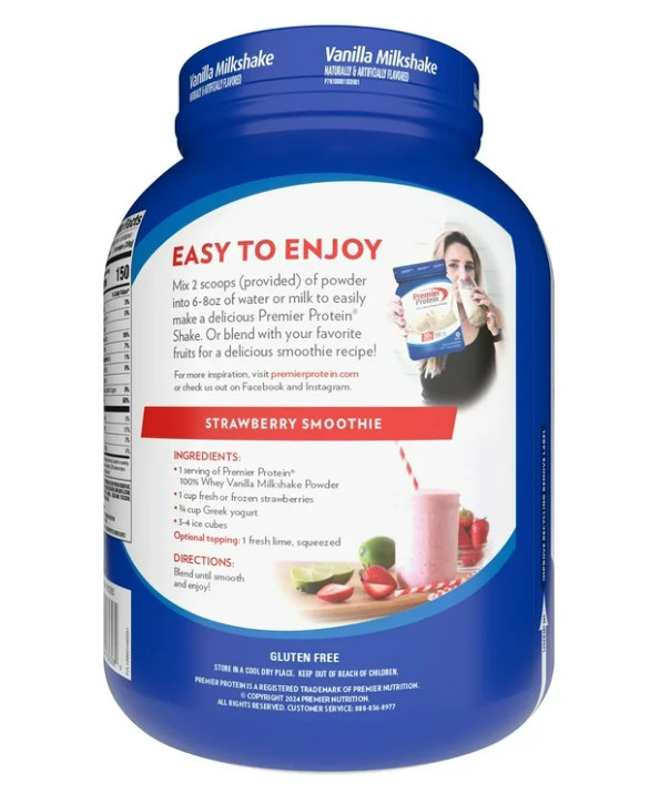 Premier Protein 30g High Protein Powder, Vanilla Milkshake