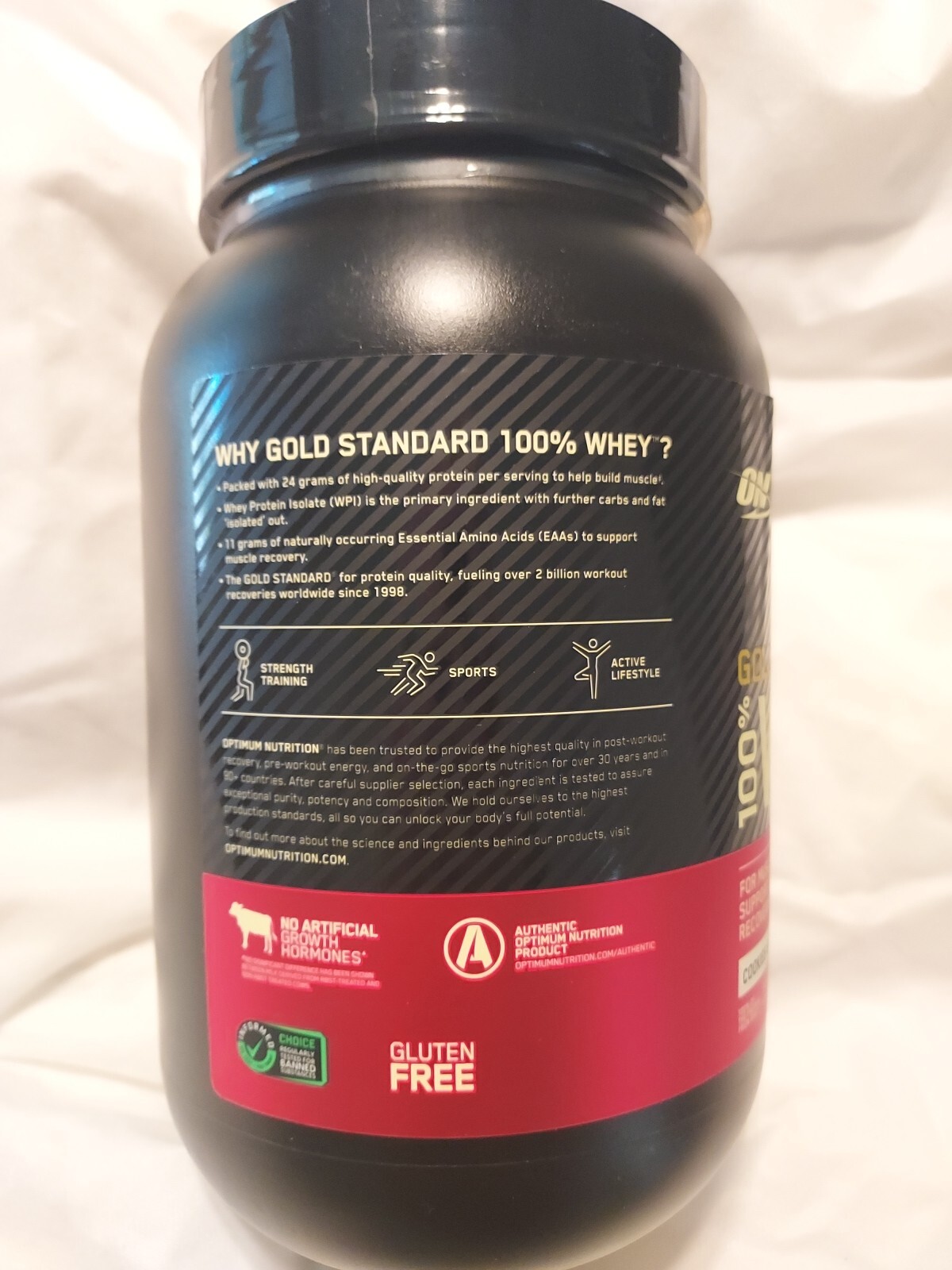 Optimum Nutrition Gold Standard 100% Whey, Cookies & Cream, 1.85lb, 27 servings