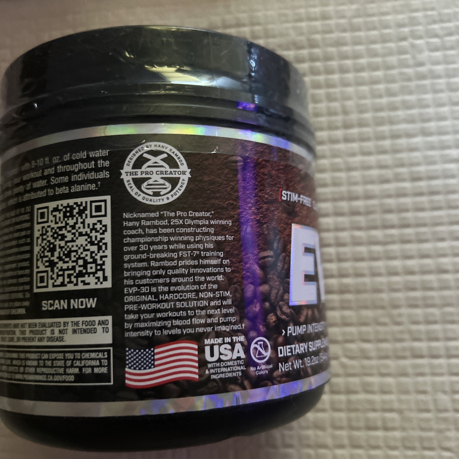Evogen EVP 3D Powder ~ Iced Mocha Coffee ~ 19.2 oz ~ Exp 02/2027 ~ Sealed