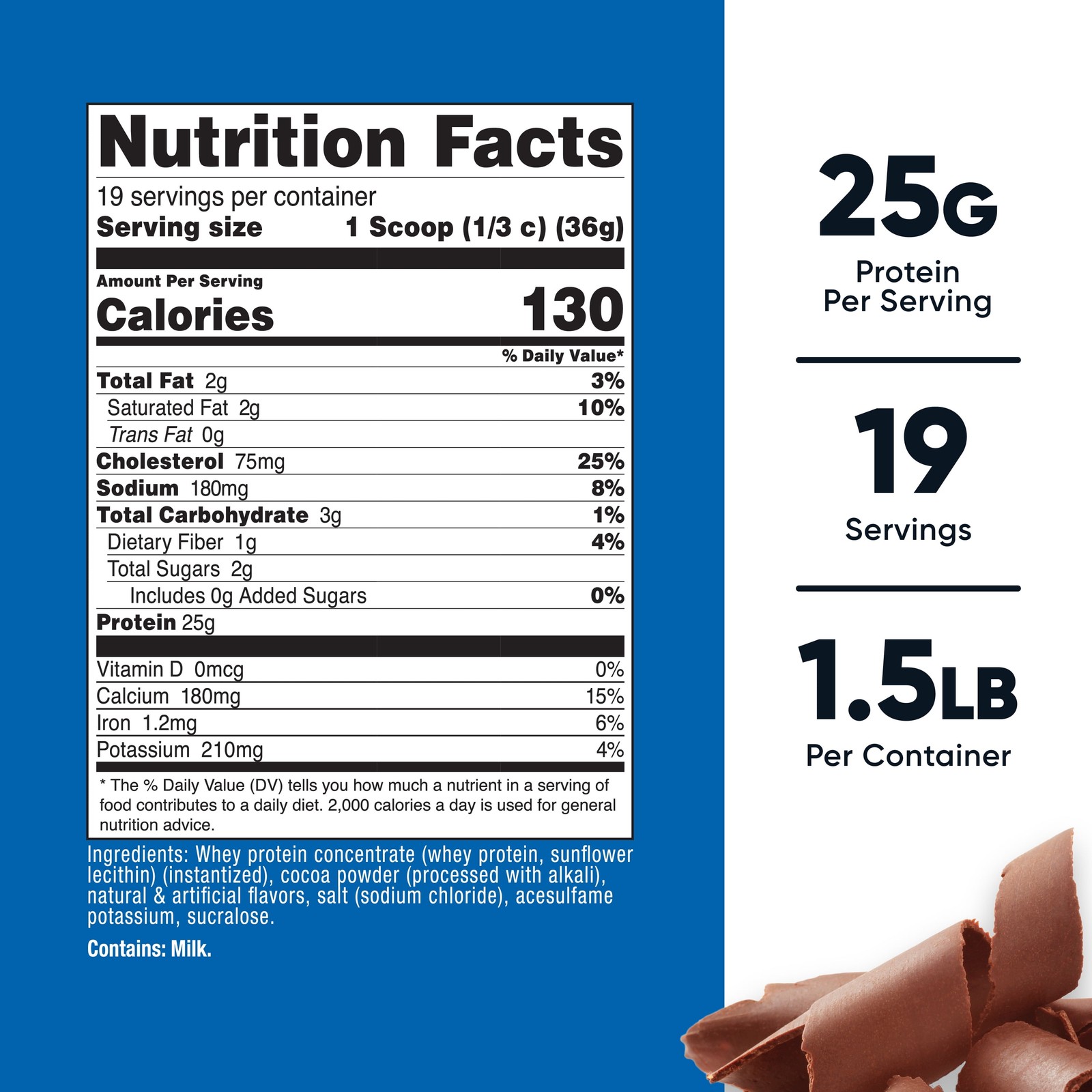 Nutricost Whey Protein Concentrate (1.5 Pounds, Vanilla) – 25 Grams of Protein