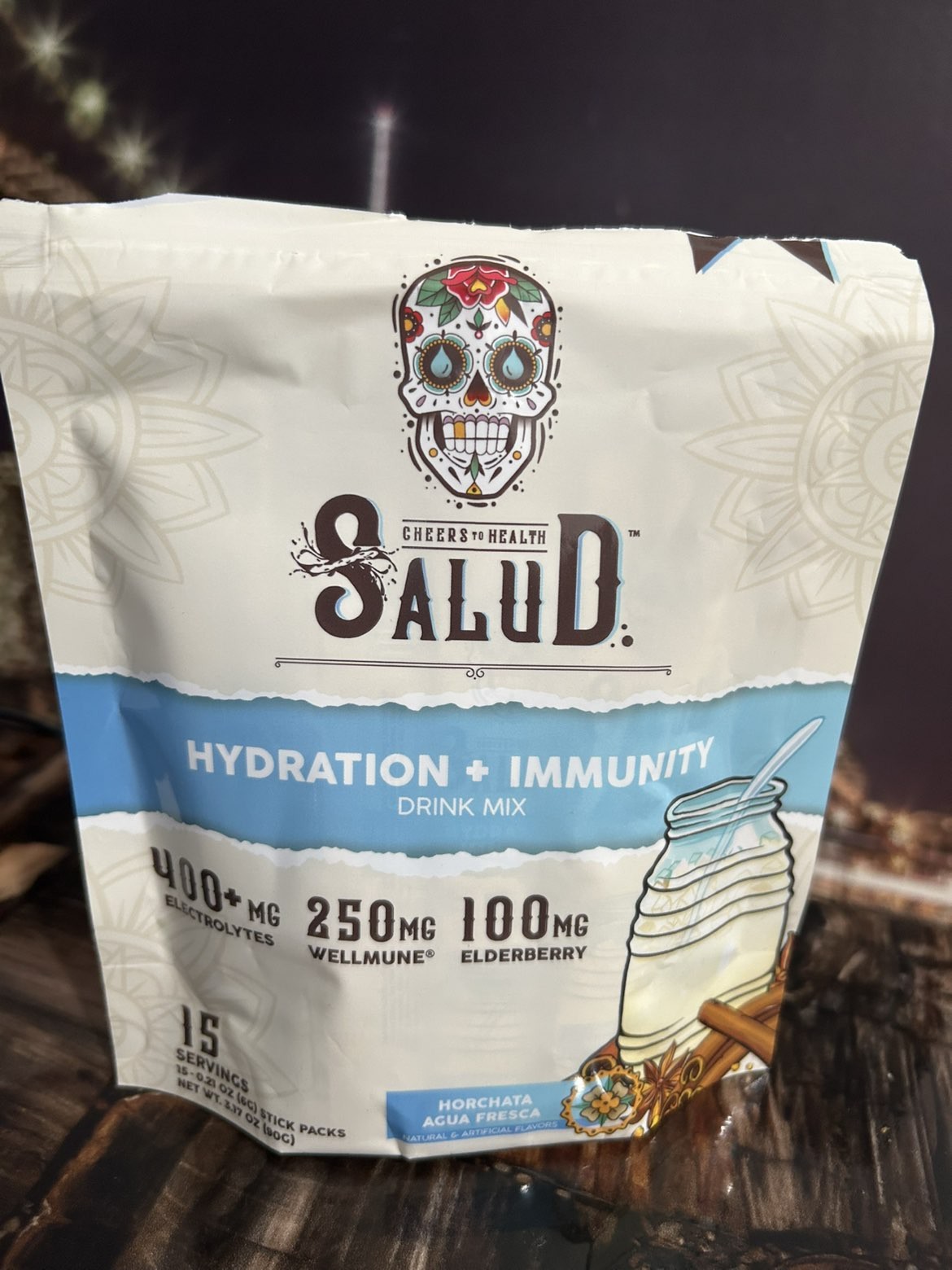 Salud Hydration Immunity Electrolyte Powder Horchata Agua Fresca Wellmune 15 Se…