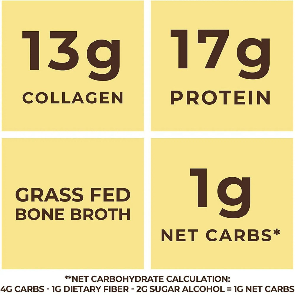 Left Coast Performance Bone Broth Protein Powder, Vanilla Grass Fed Non-GMO 16oz