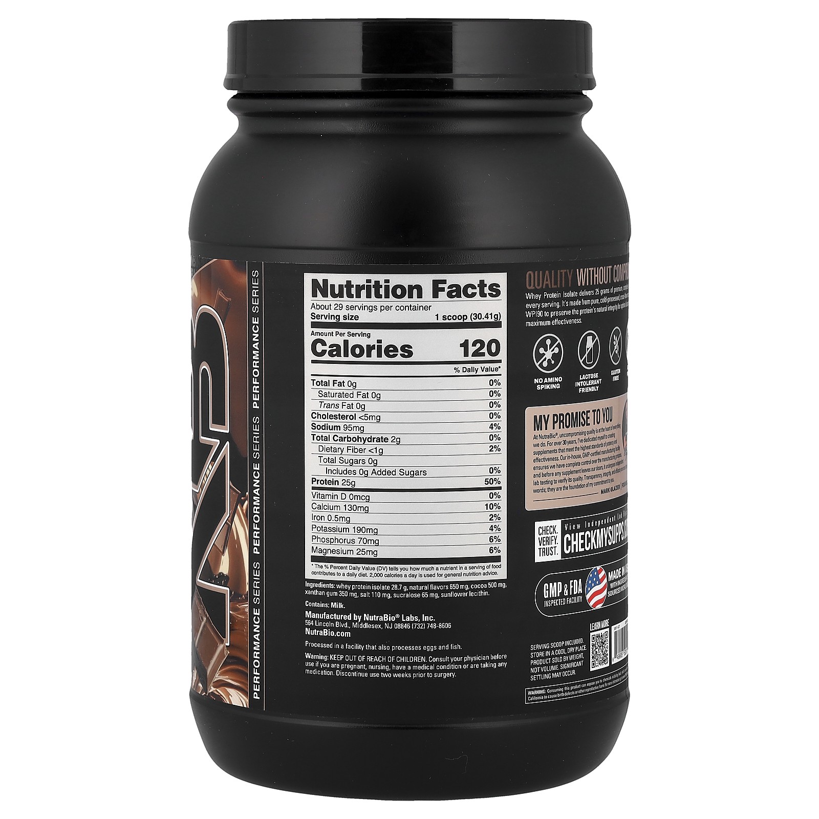 Whey Protein Isolate, Dutch Chocolate, 2 lb (907 g)