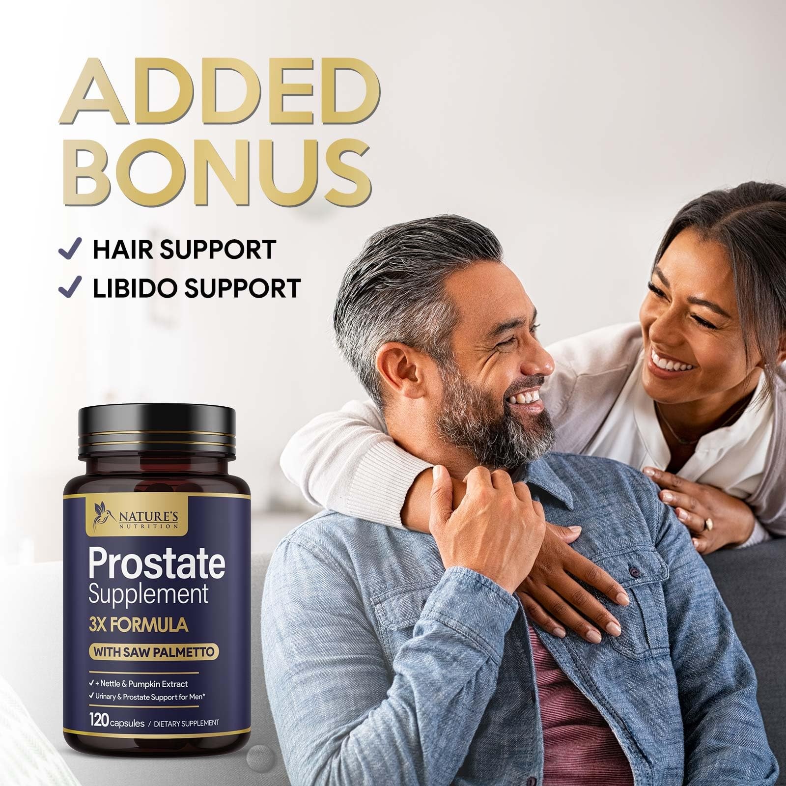 Prostate Health Supplements for Men 1000mg – 3X 120 Count (Pack of 1)